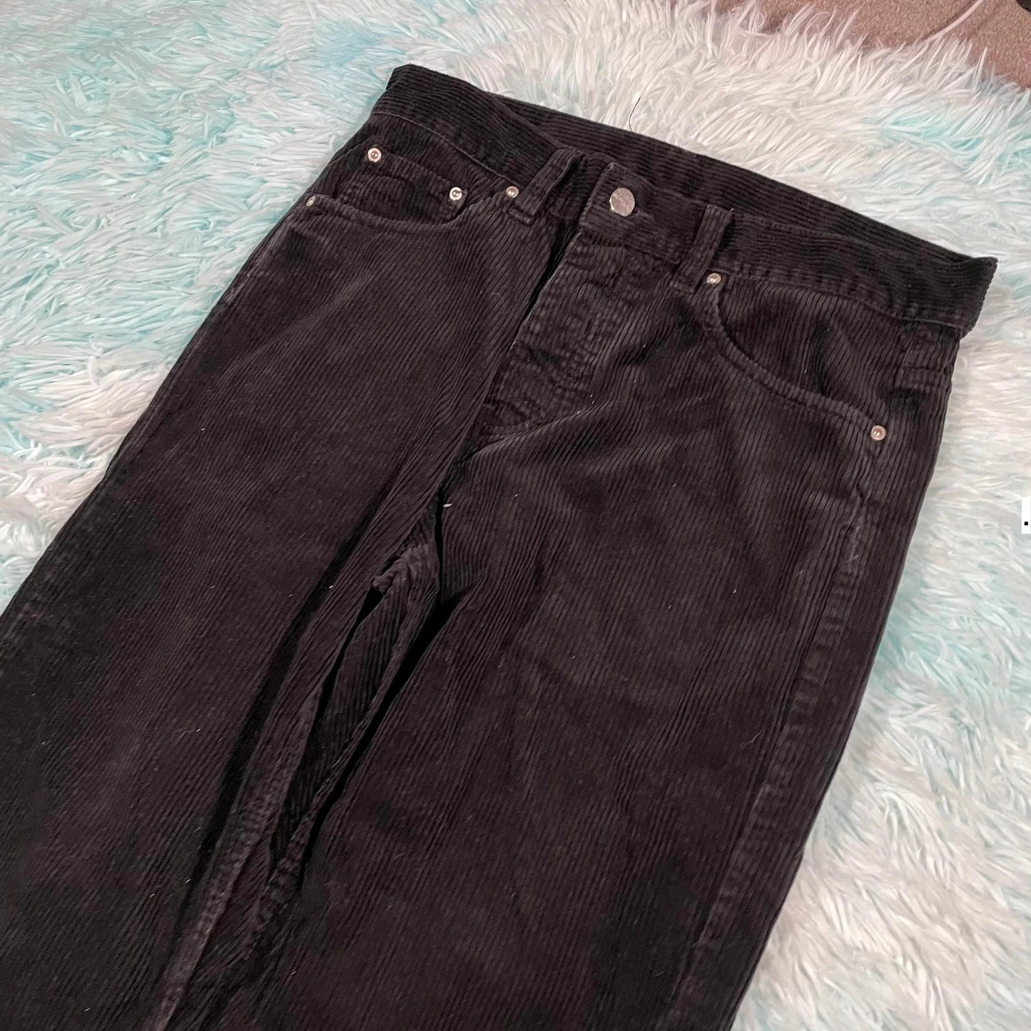 Black Carhartt Corduroy Trousers Newel Pant - 30W 32L