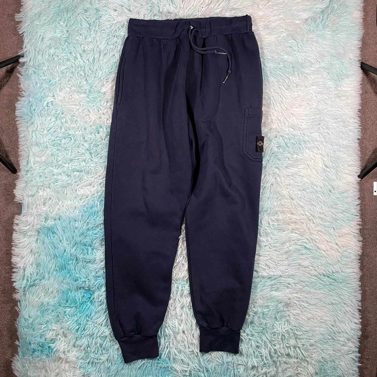 Navy Stone Island Joggers Jogging Bottoms - Large