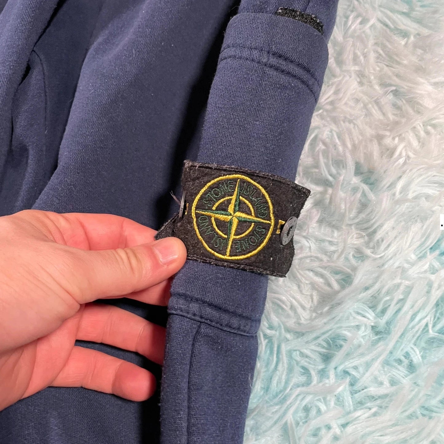 Navy Stone Island Joggers Jogging Bottoms - Large