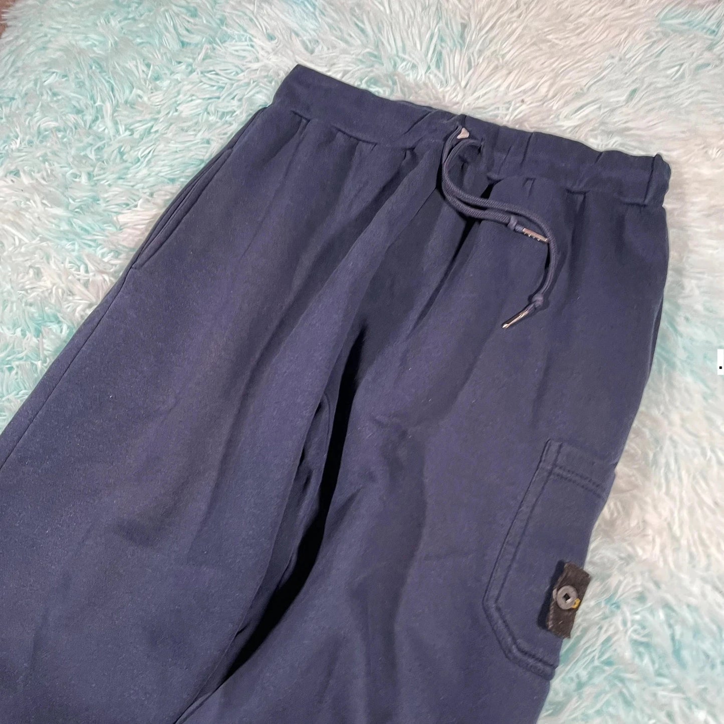 Navy Stone Island Joggers Jogging Bottoms - Large