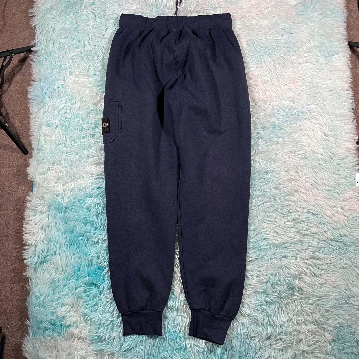 Navy Stone Island Joggers Jogging Bottoms - Large