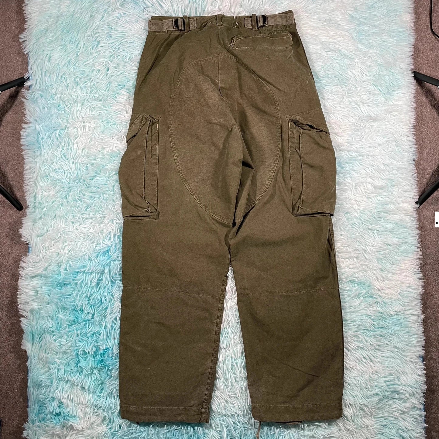 True Vintage 1967 60s Khaki Miltary Combat Trousers - 27W 31L