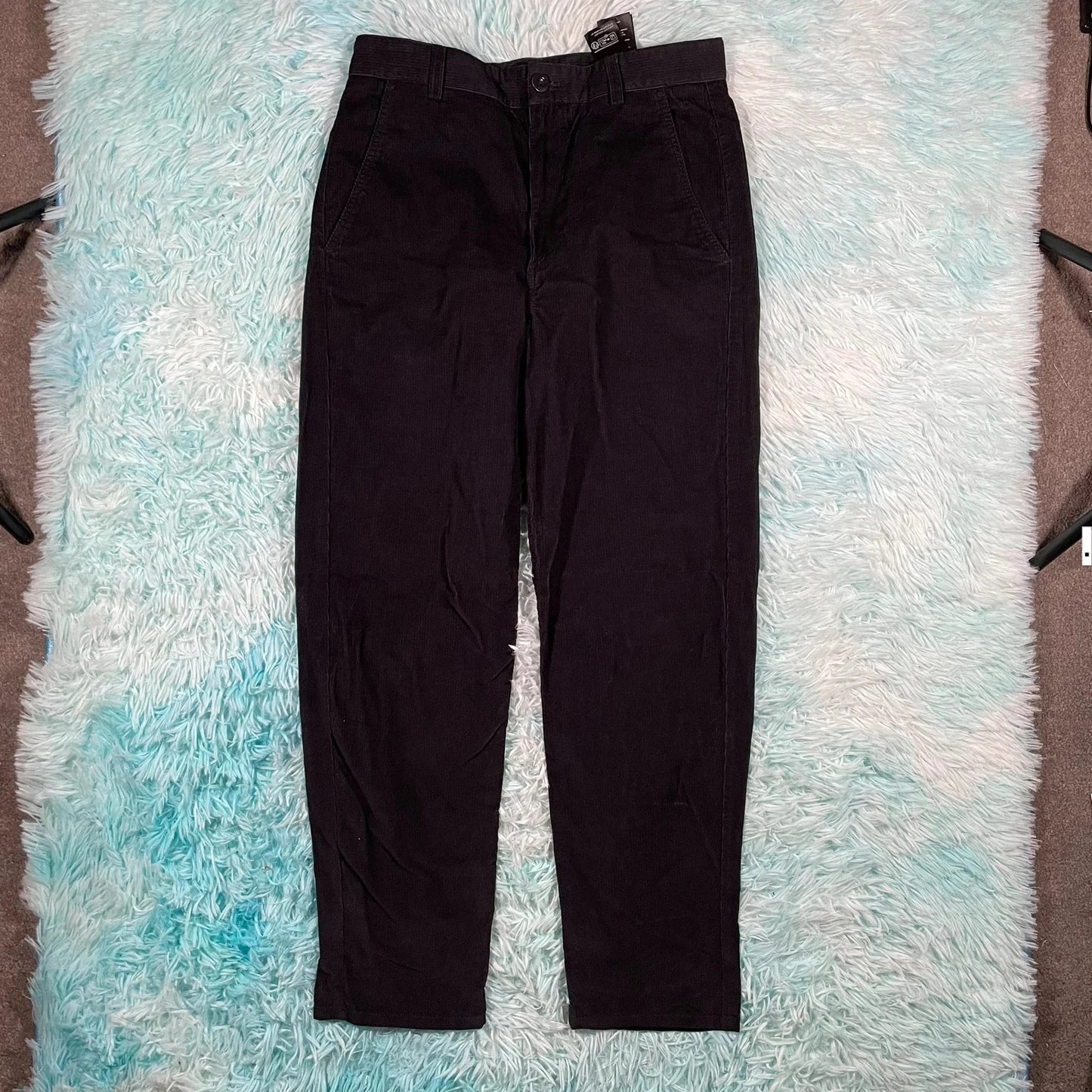 Navy Cos Corduroy Trousers - Size 8