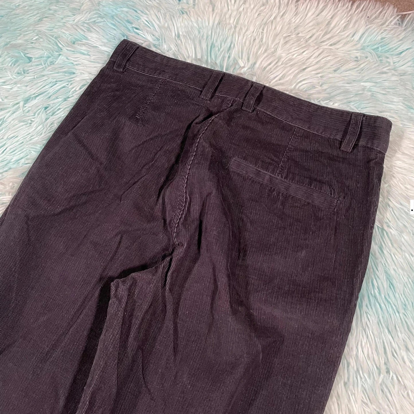Navy Cos Corduroy Trousers - Size 8