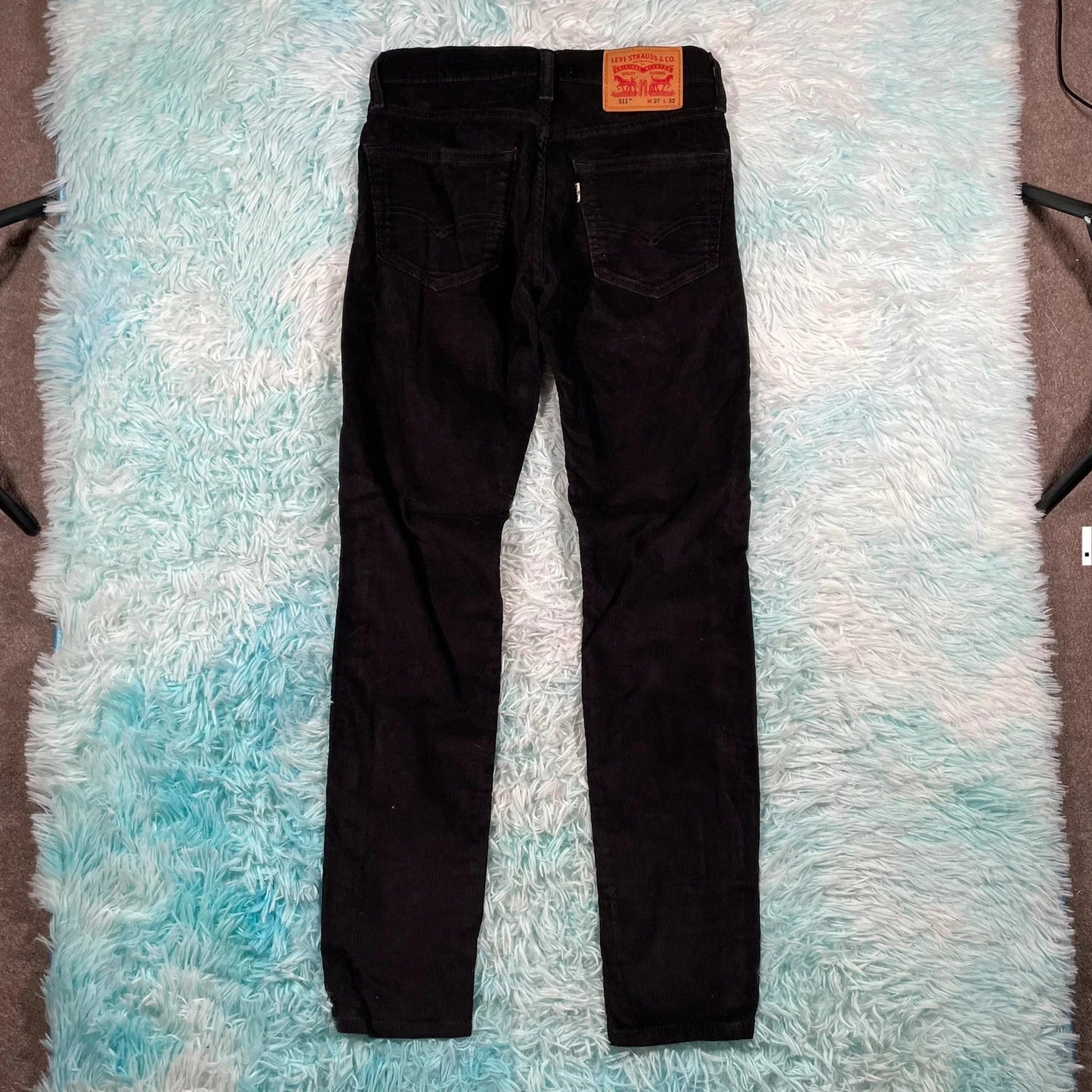 Black Levi’s Corduroy Trousers 511 Slim Fit - 27W 32L