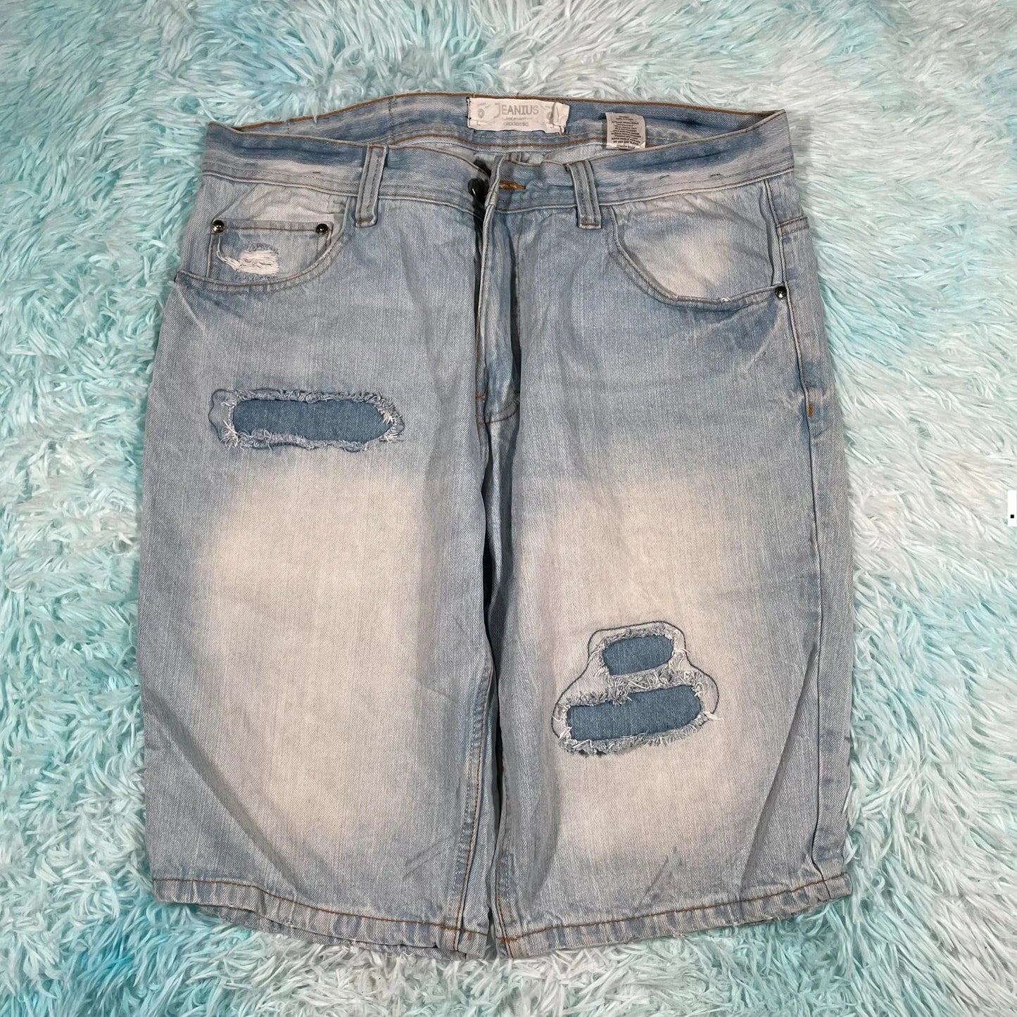 Vintage Blue Akademiks Jean Shorts Jorts - 34W