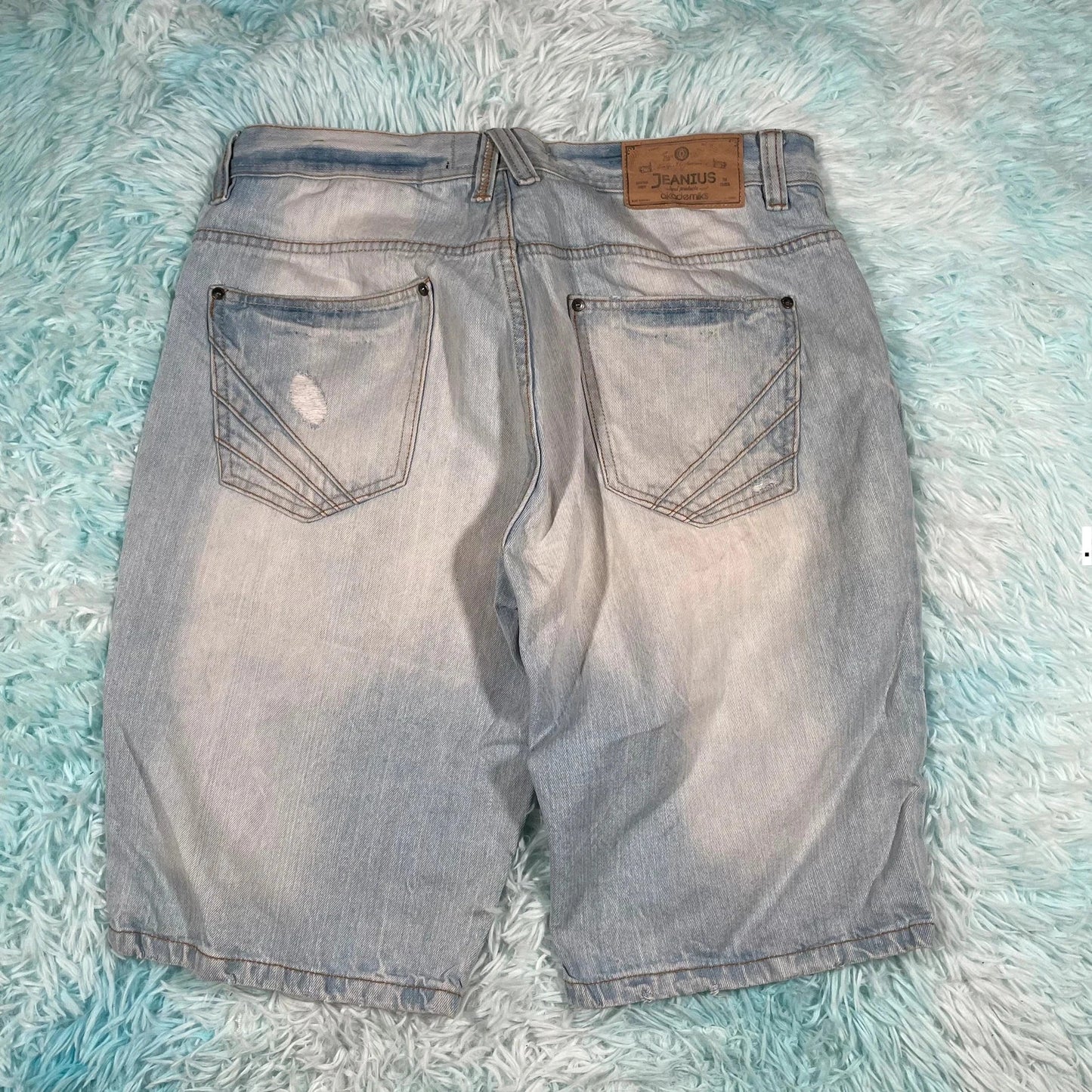 Vintage Blue Akademiks Jean Shorts Jorts - 34W