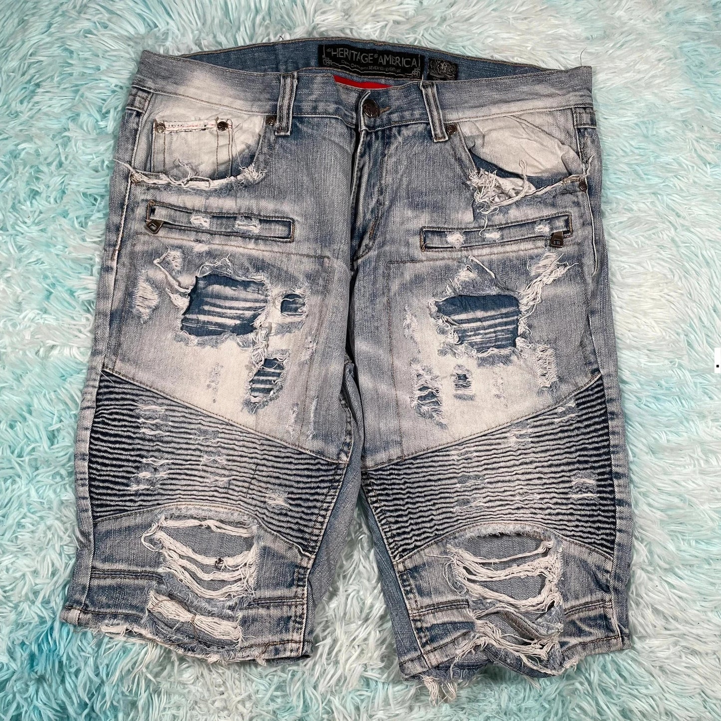 Vintage 00s Denim Jean Shorts Jorts - 38W