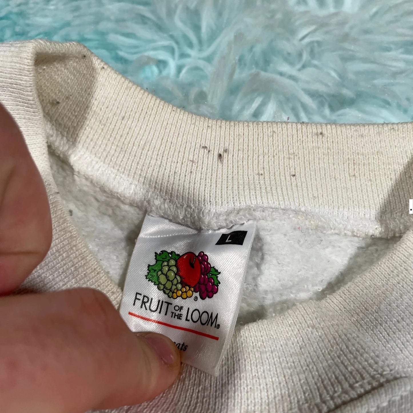 Vintage 90s White Queens Tennis Club Sweatshirt - Large