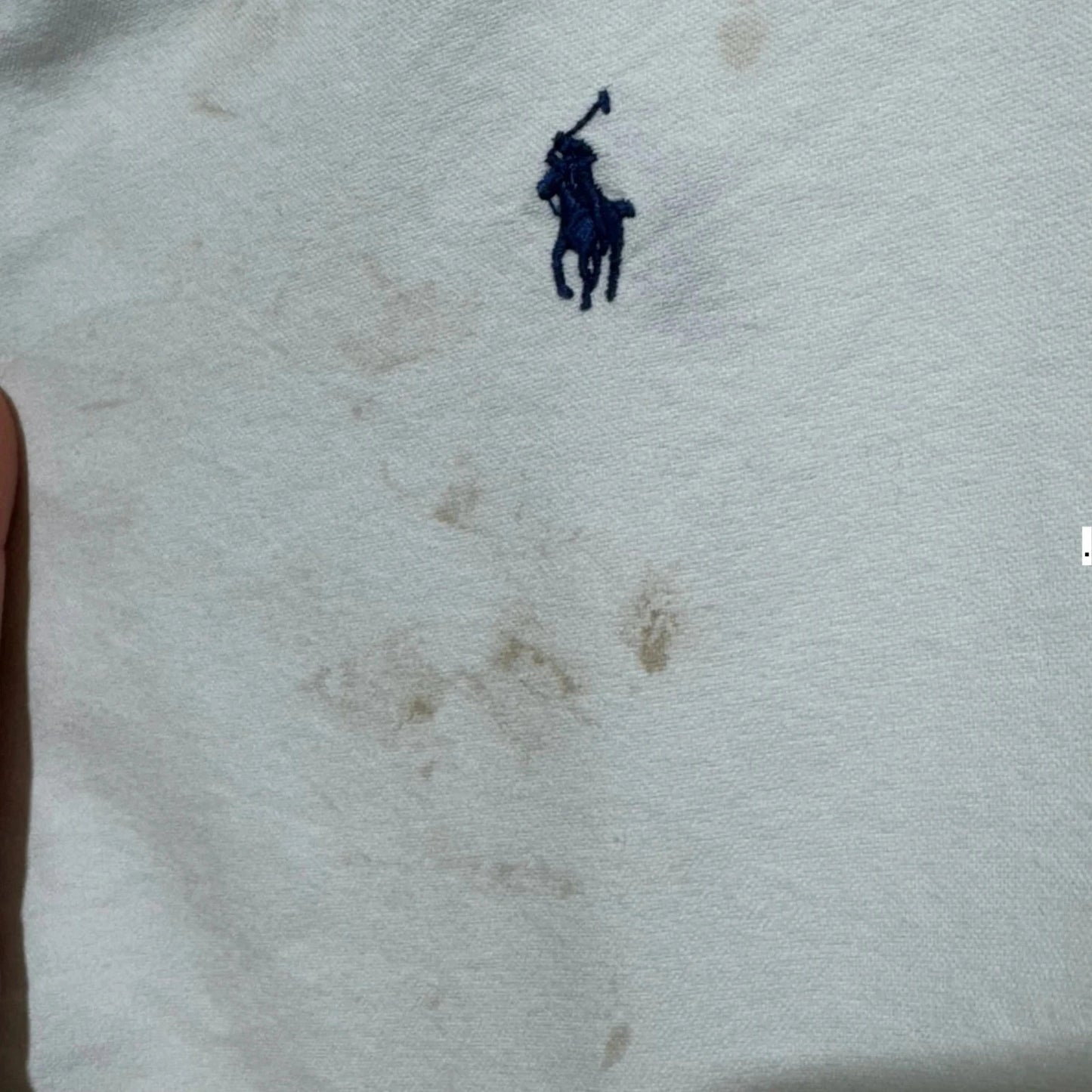 White Polo Ralph Lauren Shirt All Over Pony - Large