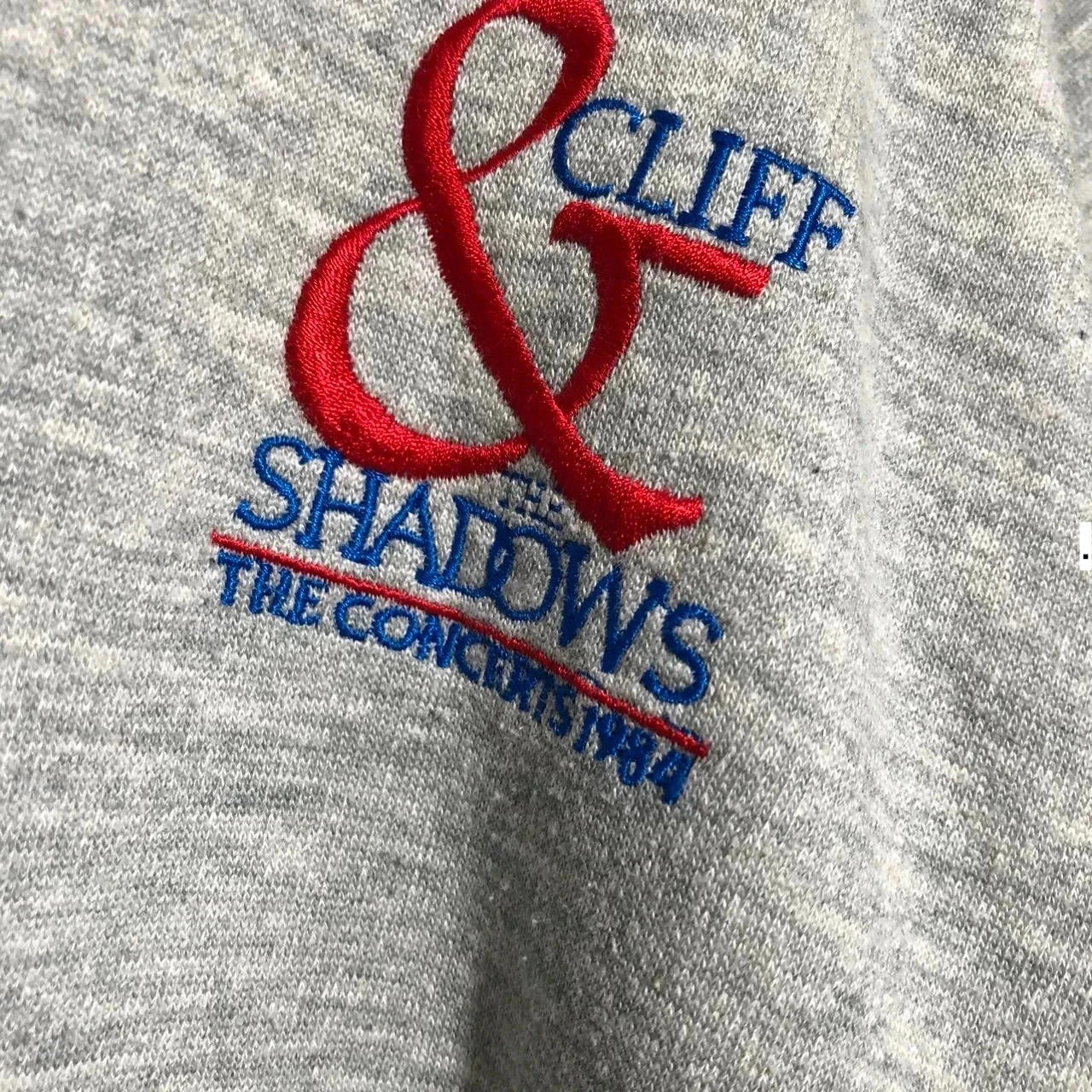 Vintage 1984 Grey Cliff & the Shadows Concert Sweatshirt Cliff Richard - Large