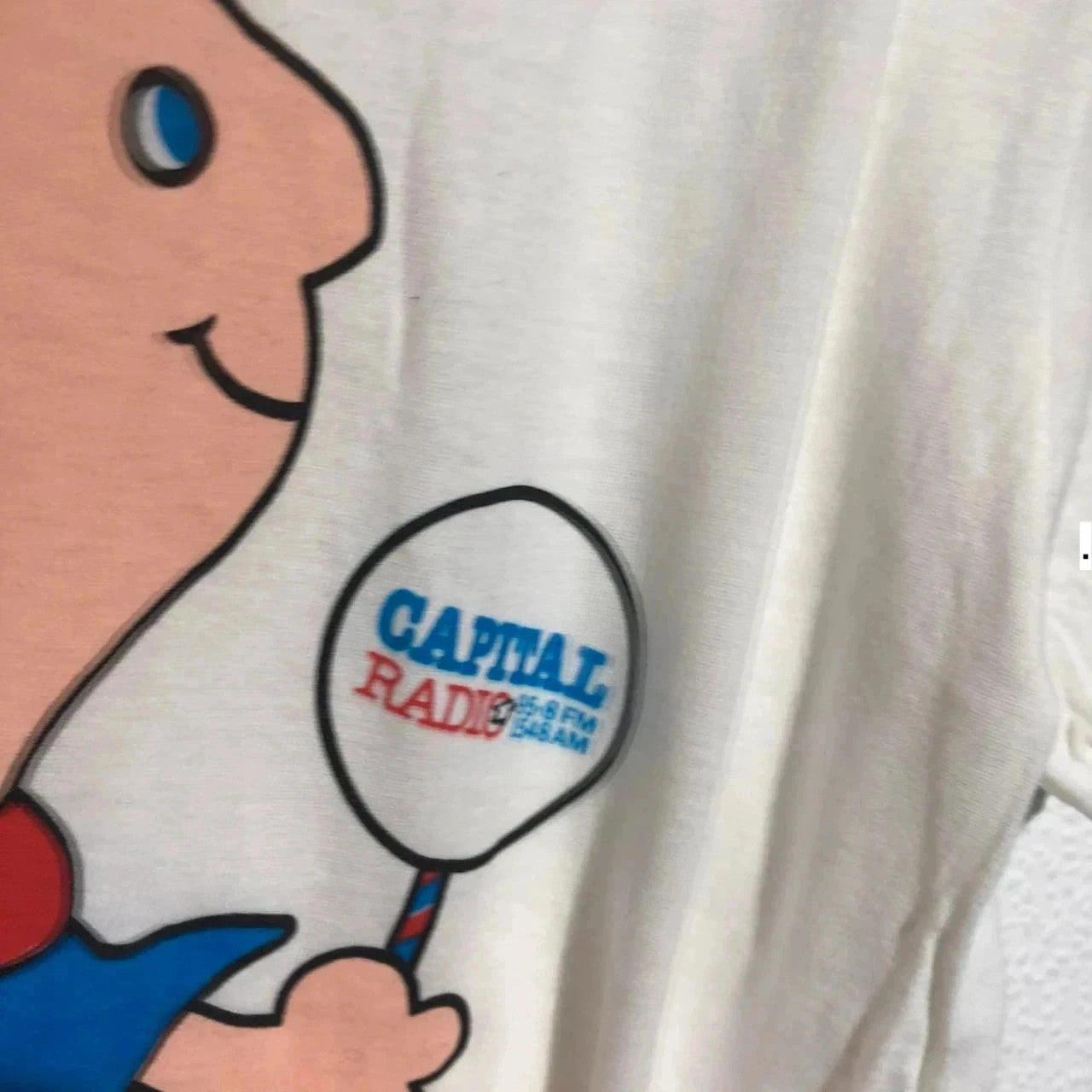 Vintage 80s White Capital FM Help a London Child Graphic T Shirt - Small