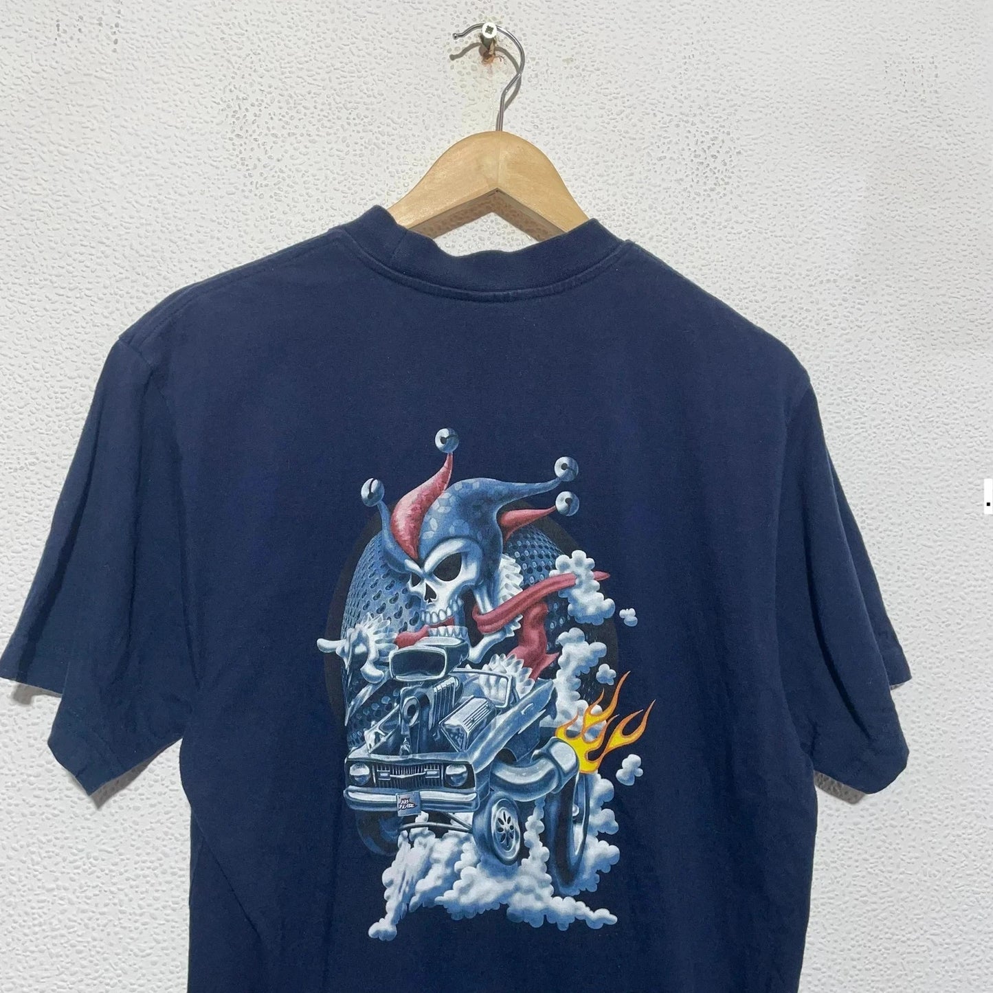 Vintage 90s Navy No Fear Graphic Skate T Shirt - Medium