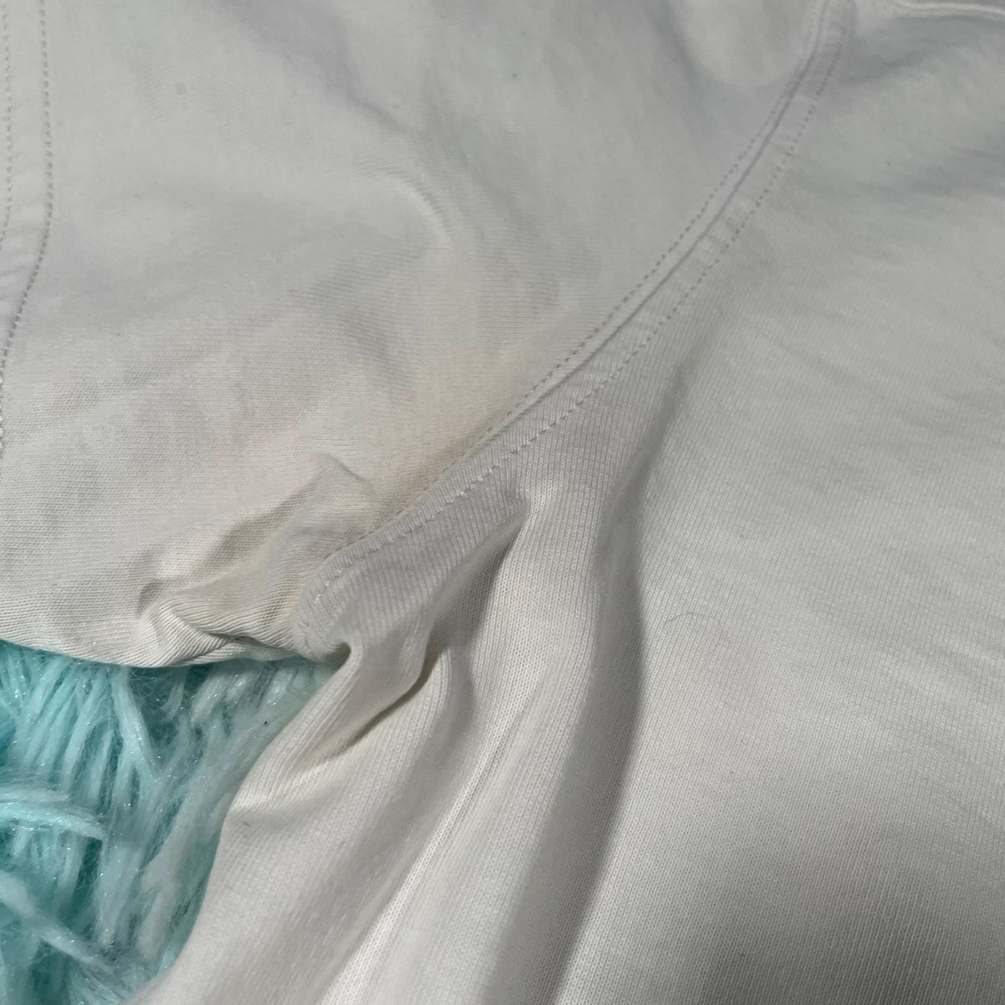 White Lacoste Plain T Shirt - Small