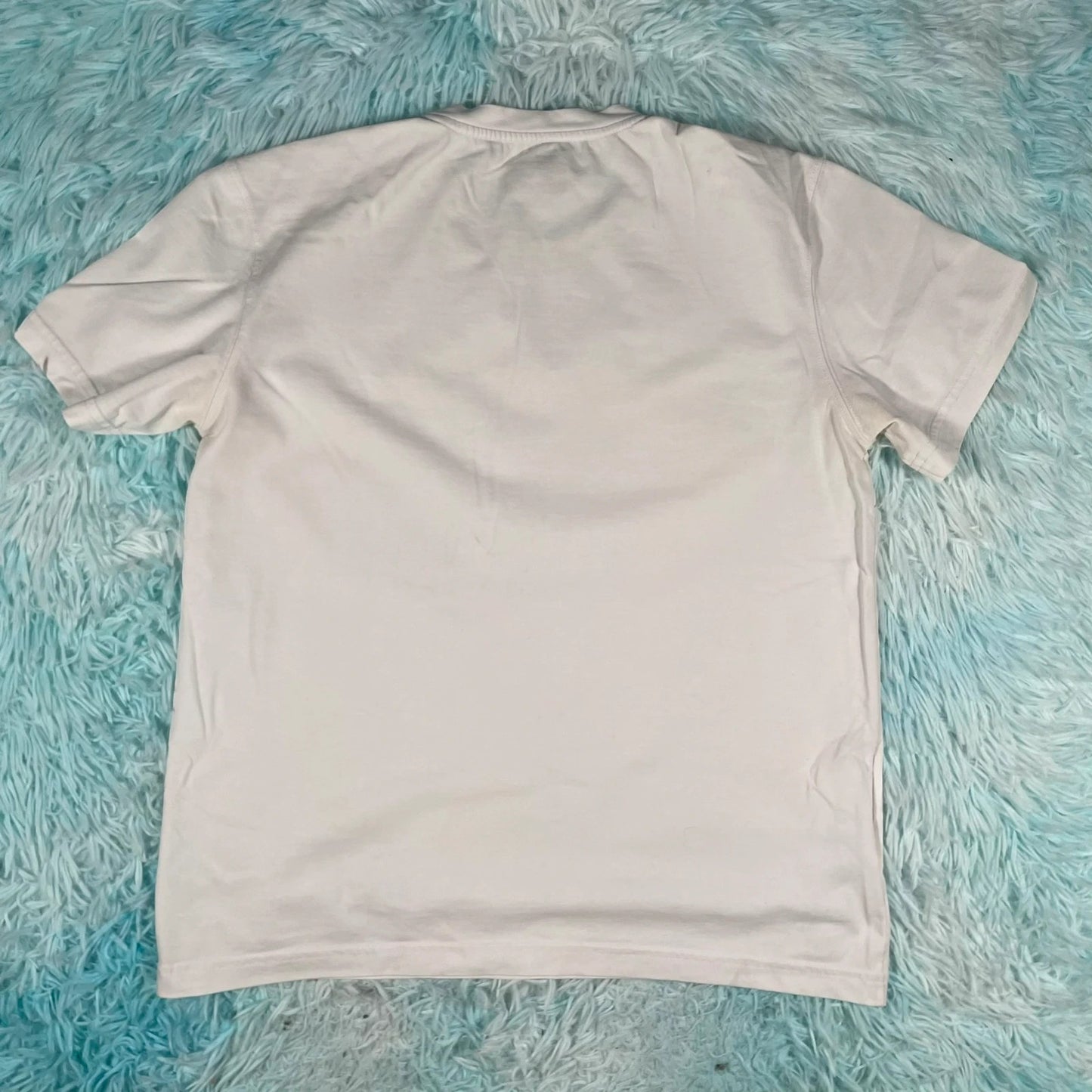 White Lacoste Plain T Shirt - Small