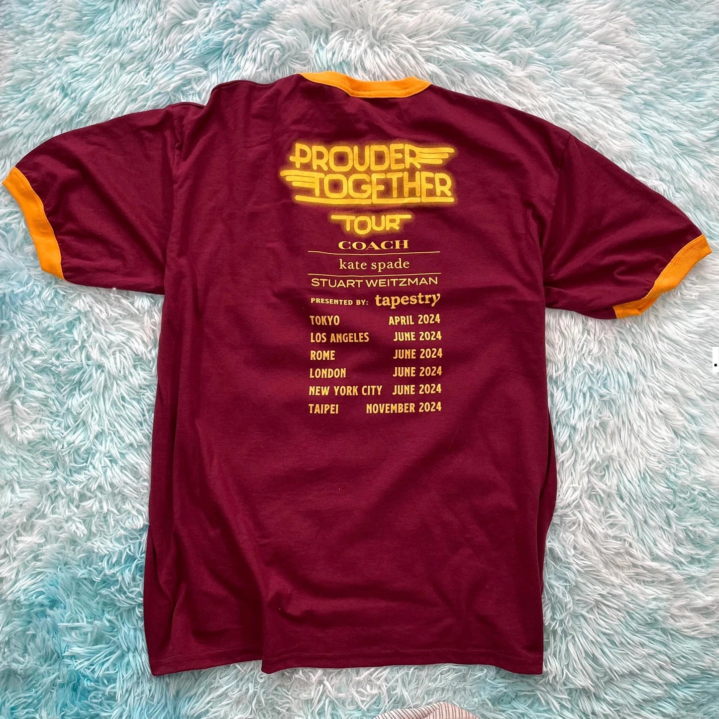 Maroon 2024 Tapestry Pride Ringer T Shirt - XXL