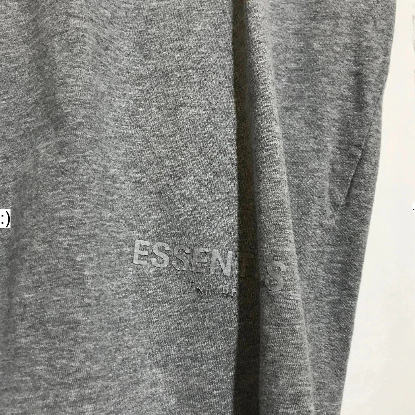 Grey Essentials Fear of God Graphic T Shirt - Large