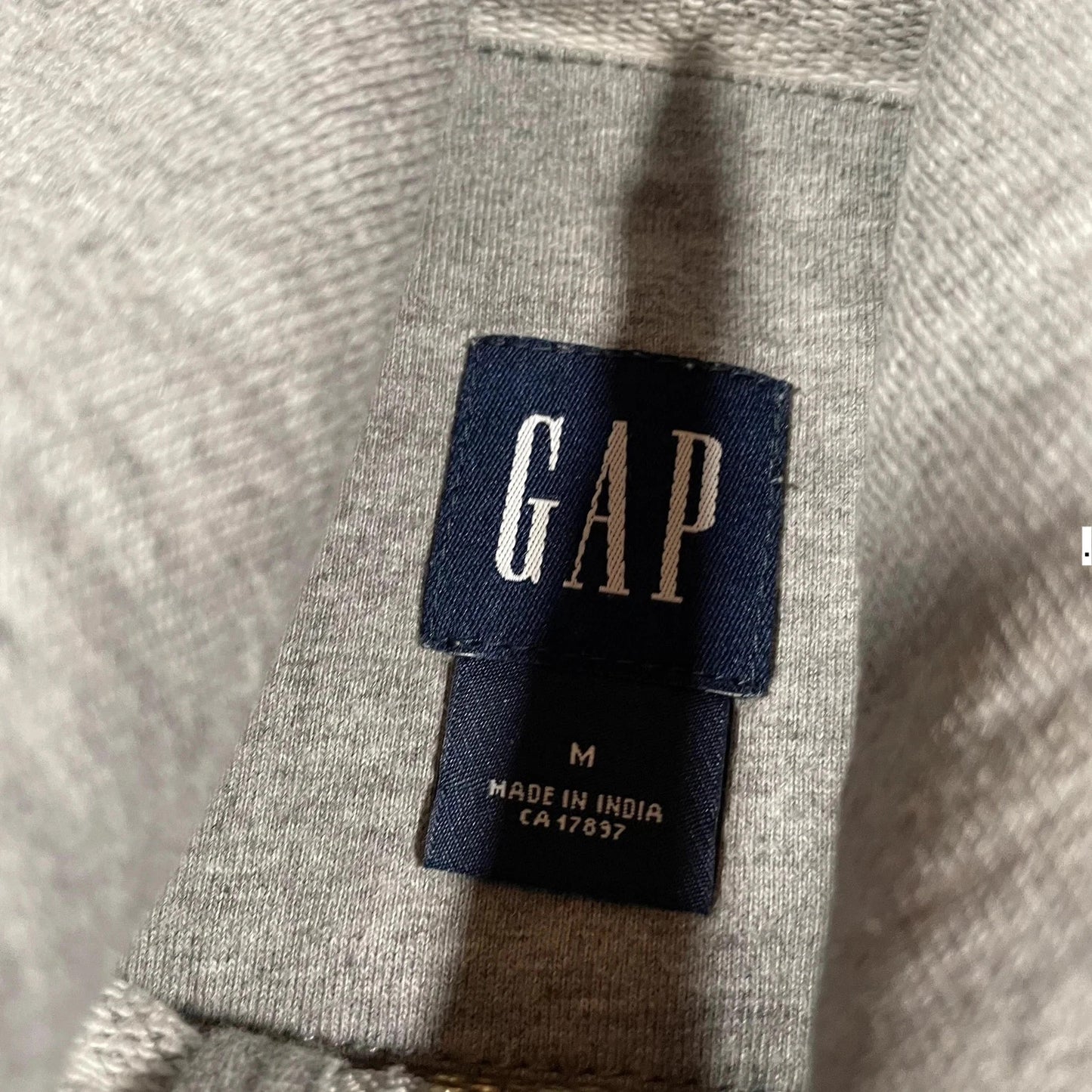 Vintage 00s Grey Gap Full Zip Blank Hoodie - Medium