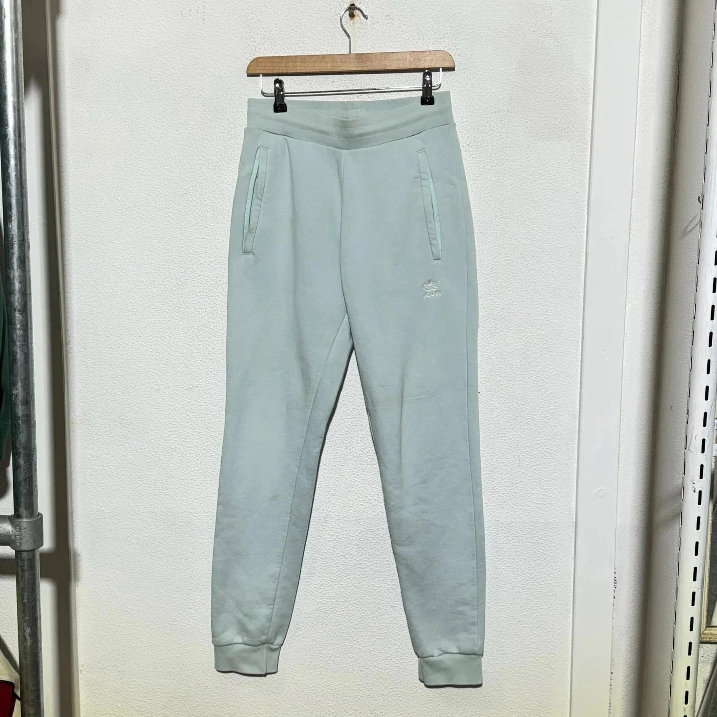 Mint Green Adidas Joggers - Small