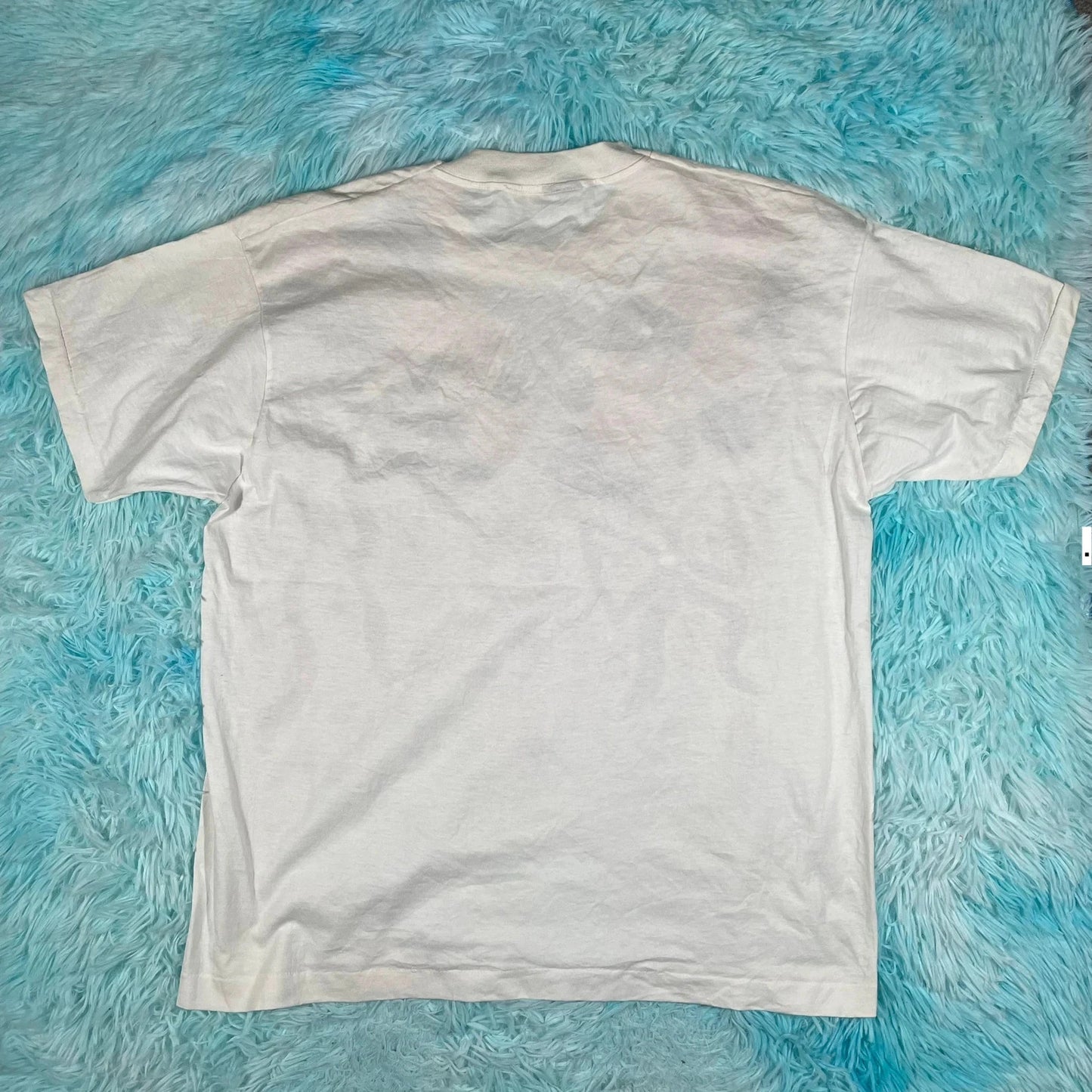 Vintage 90s White Floral Graphic T Shirt - Large
