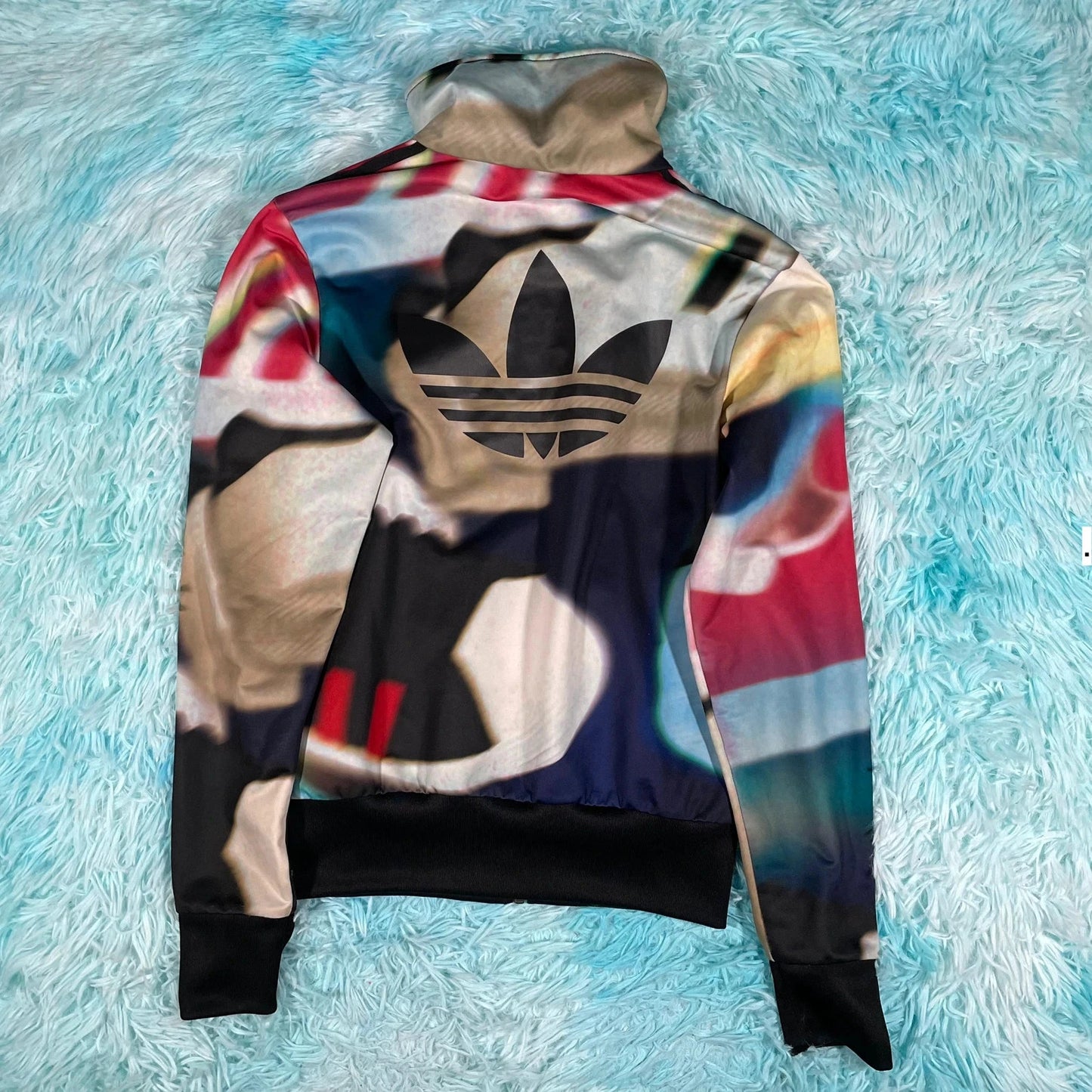 Multicoloured Adidas Track Jacket Funky - Size 6
