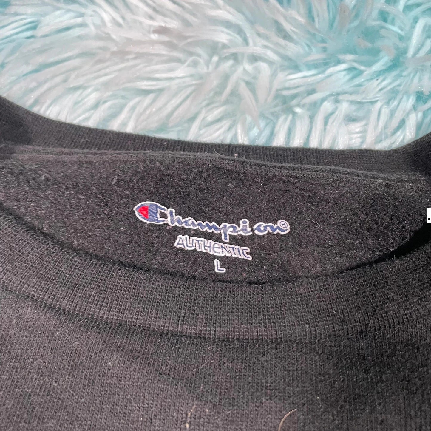 Black Champion Sweatshirt - Womens Large