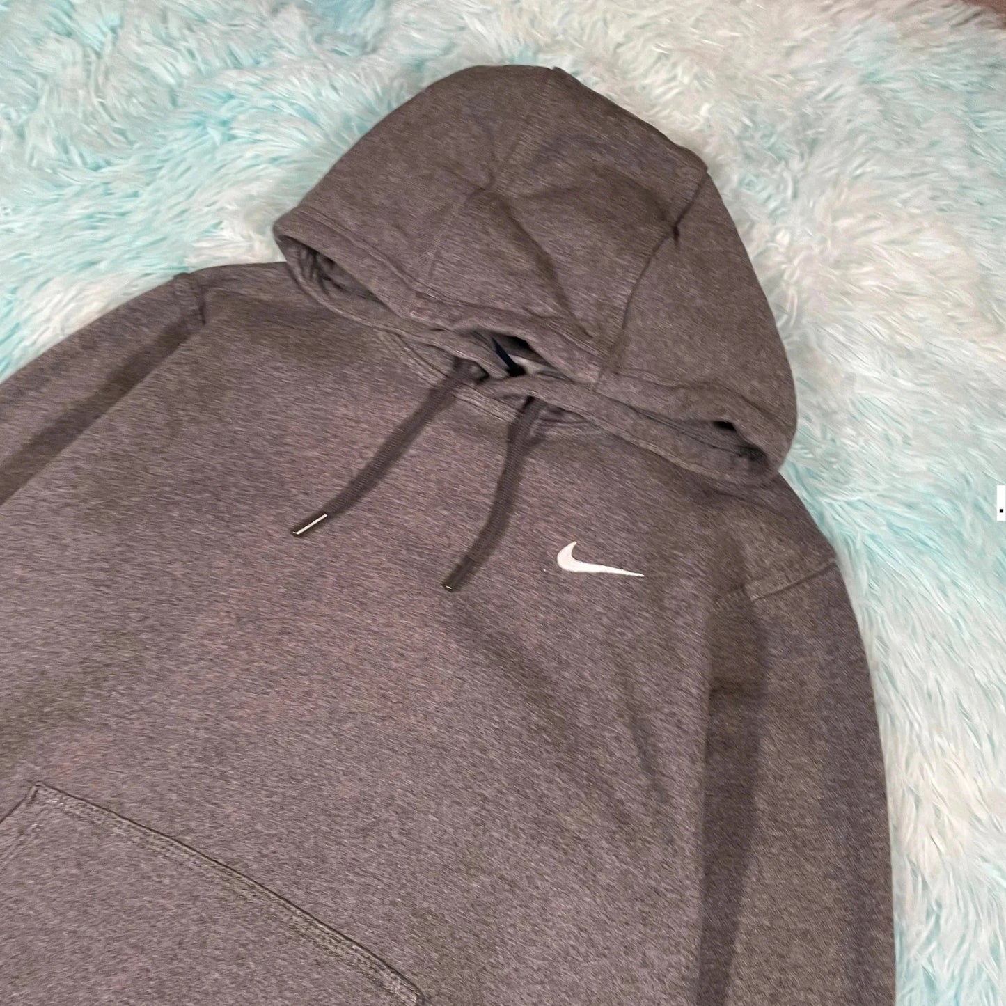 Grey Nike Hoodie Plain - Small