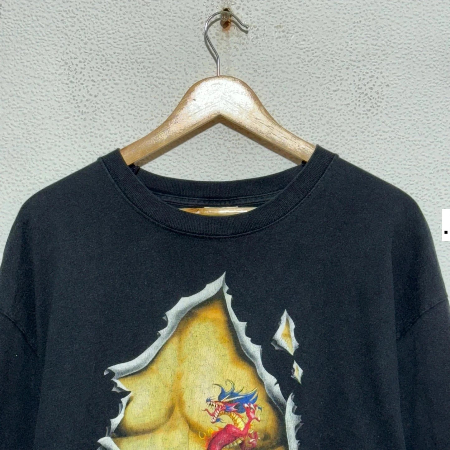 Vintage 90s Black Dragon Martial Arts T Shirt Graphic - XL