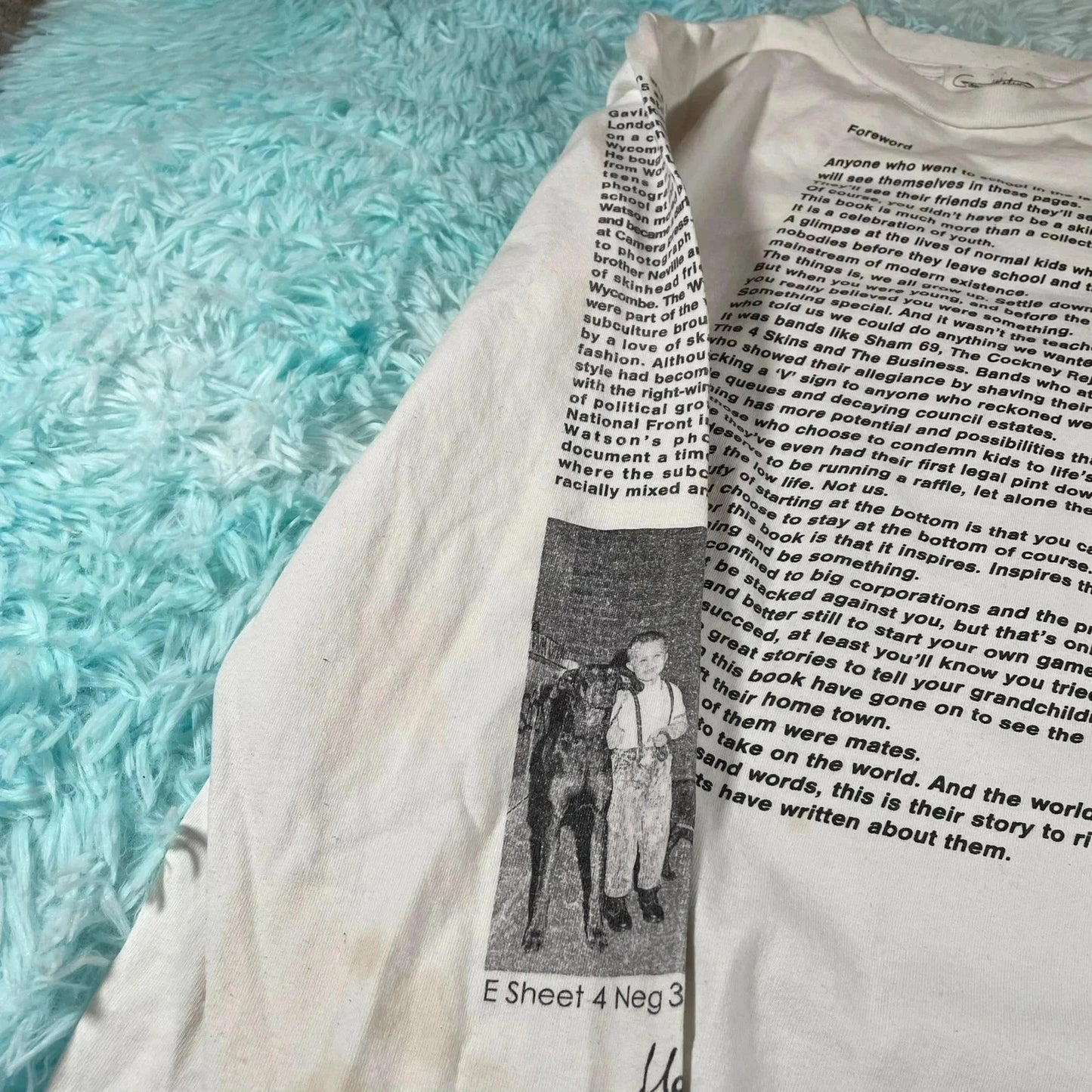 White Flagstuff Gavin Watson Skins Graphic Long Sleeve T Shirt - Small