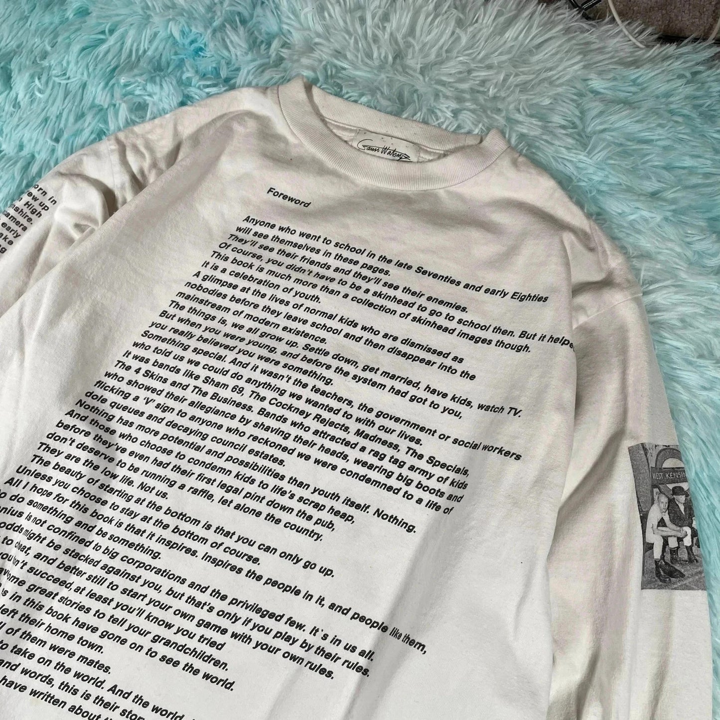 White Flagstuff Gavin Watson Skins Graphic Long Sleeve T Shirt - Small