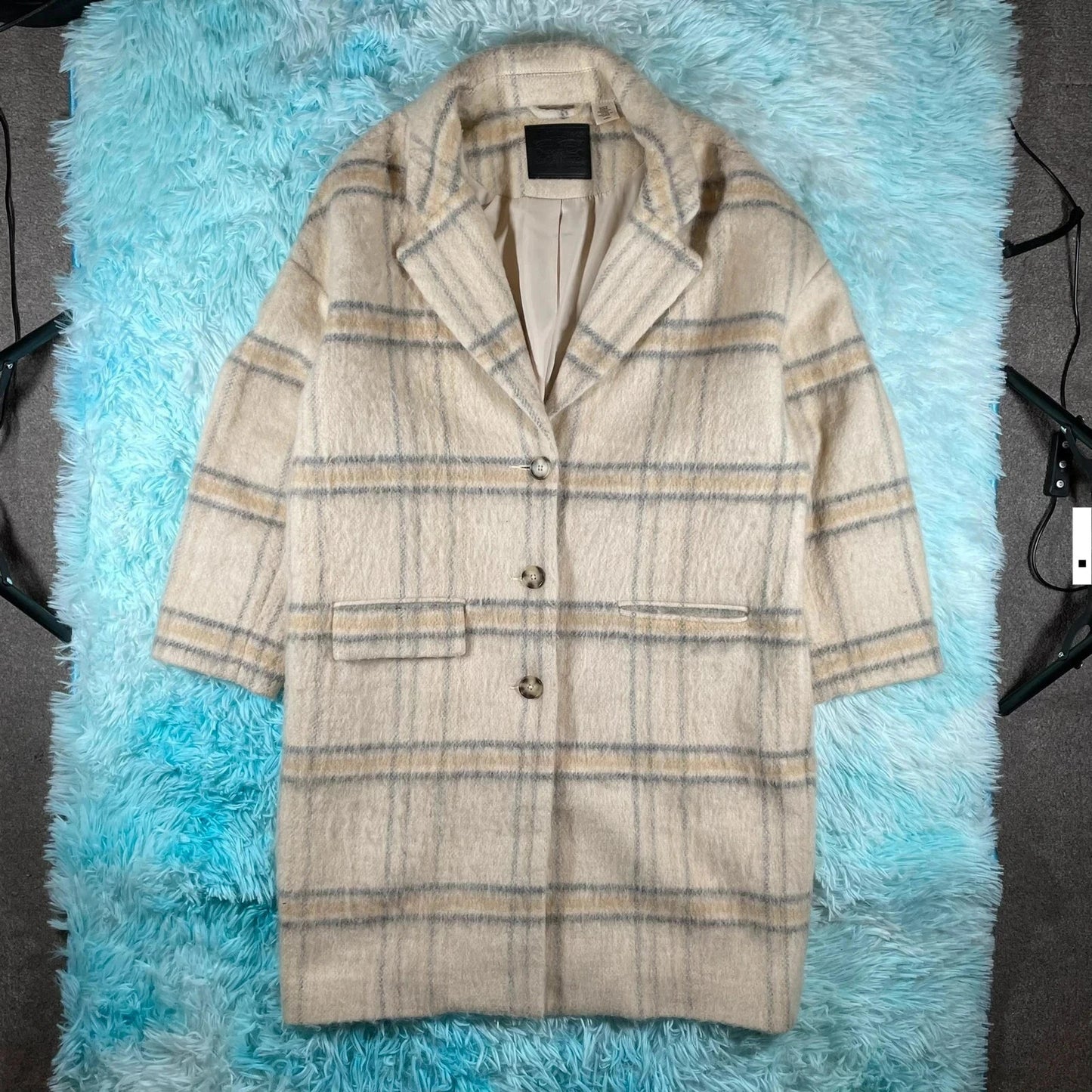 Cream Levi’s Wool Overcoat - Small