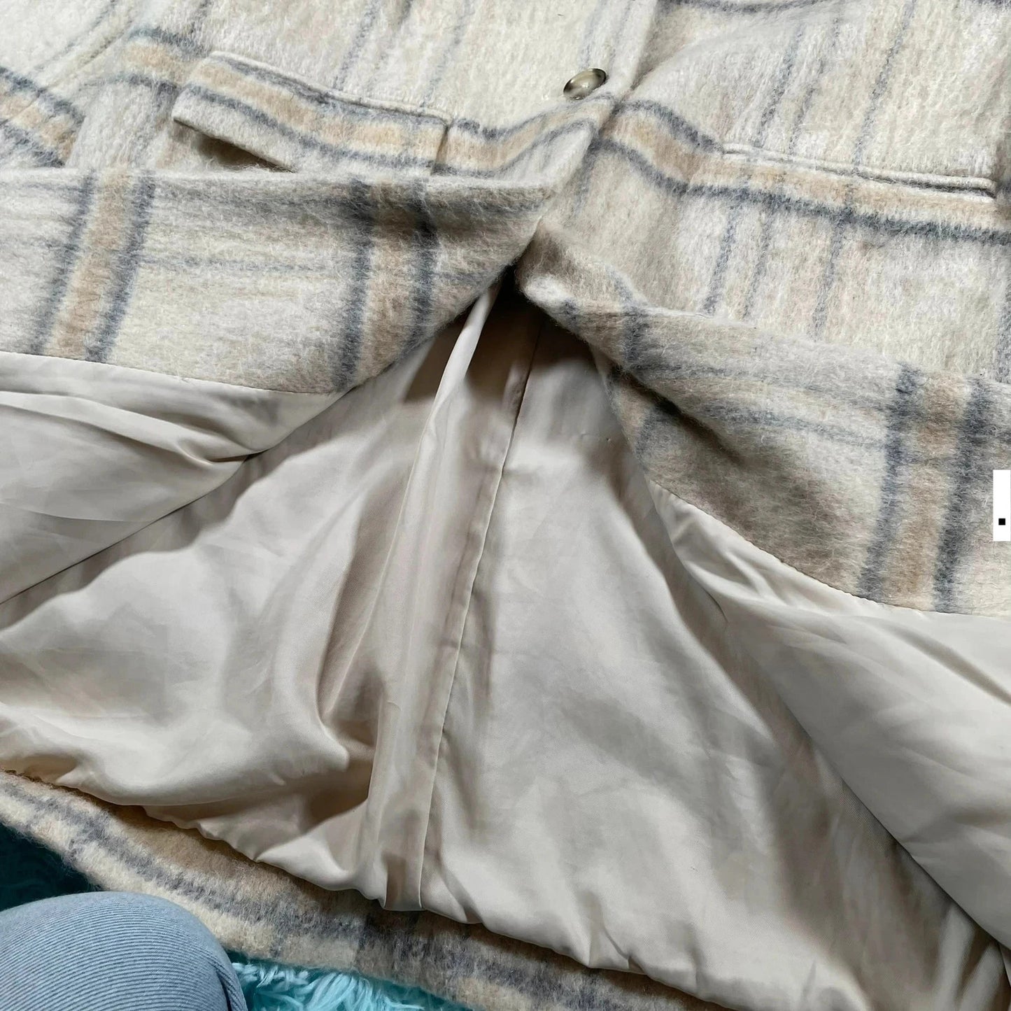 Cream Levi’s Wool Overcoat - Small