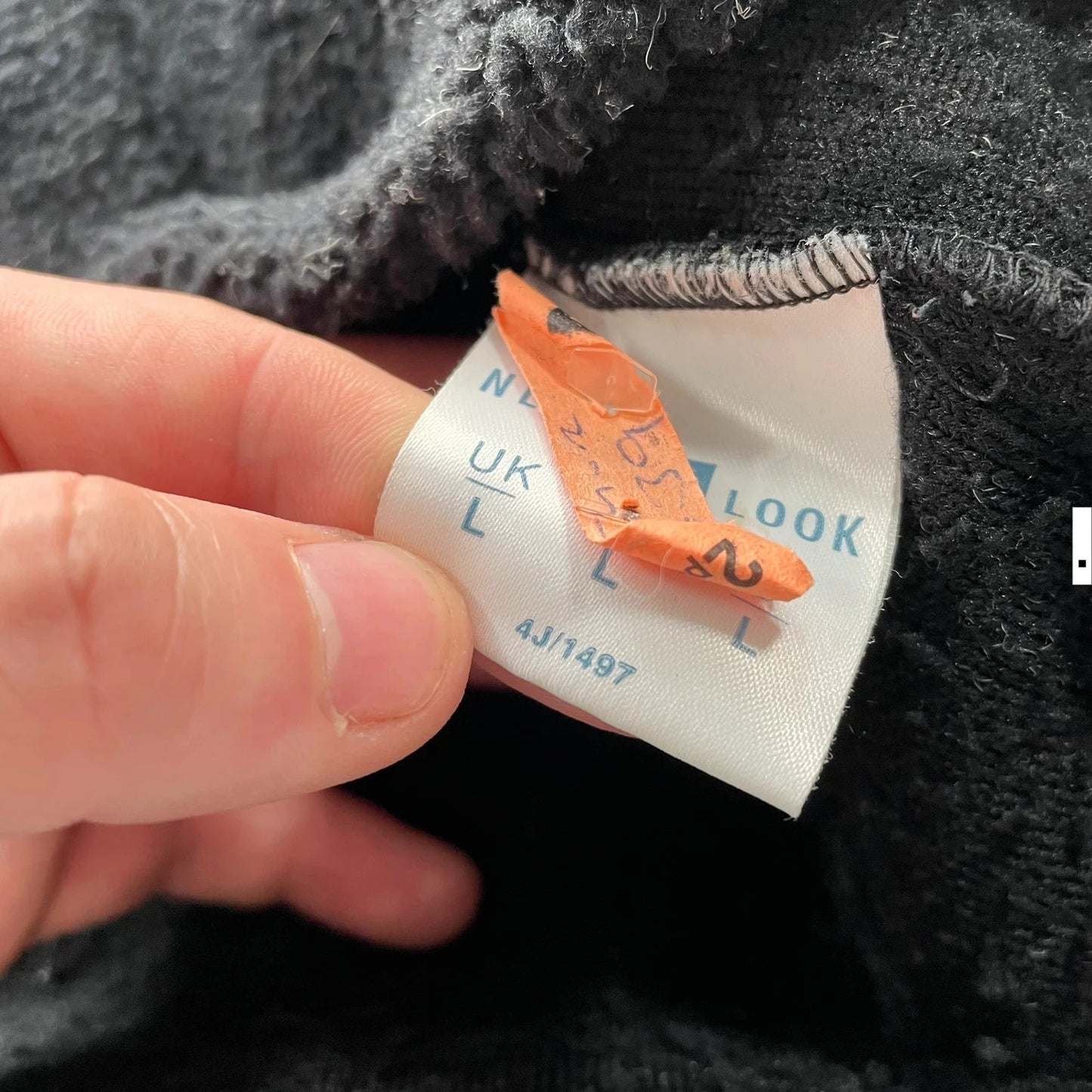 Vintage 90s Black Sherpa Fleece Jumper - Large