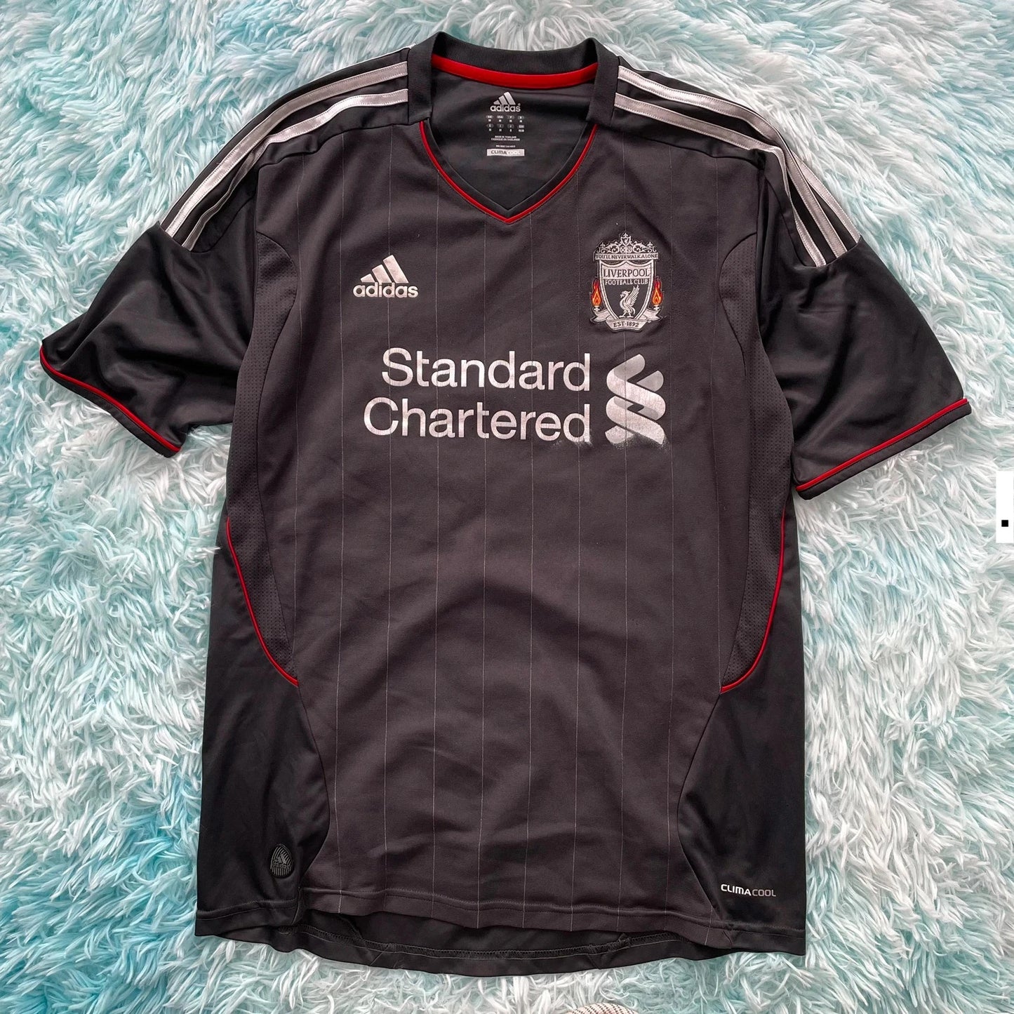 2011-12 Liverpool Shirt Away Kit Adidas Lucas - Medium