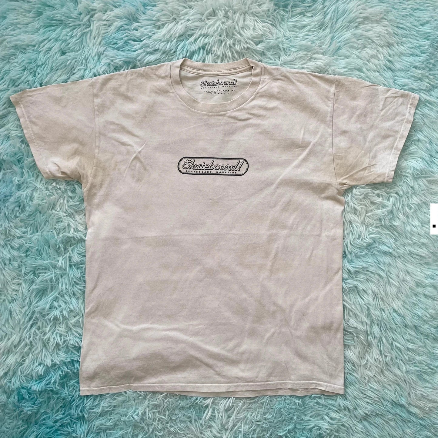White Skateboard Magazine Print T Shirt - L
