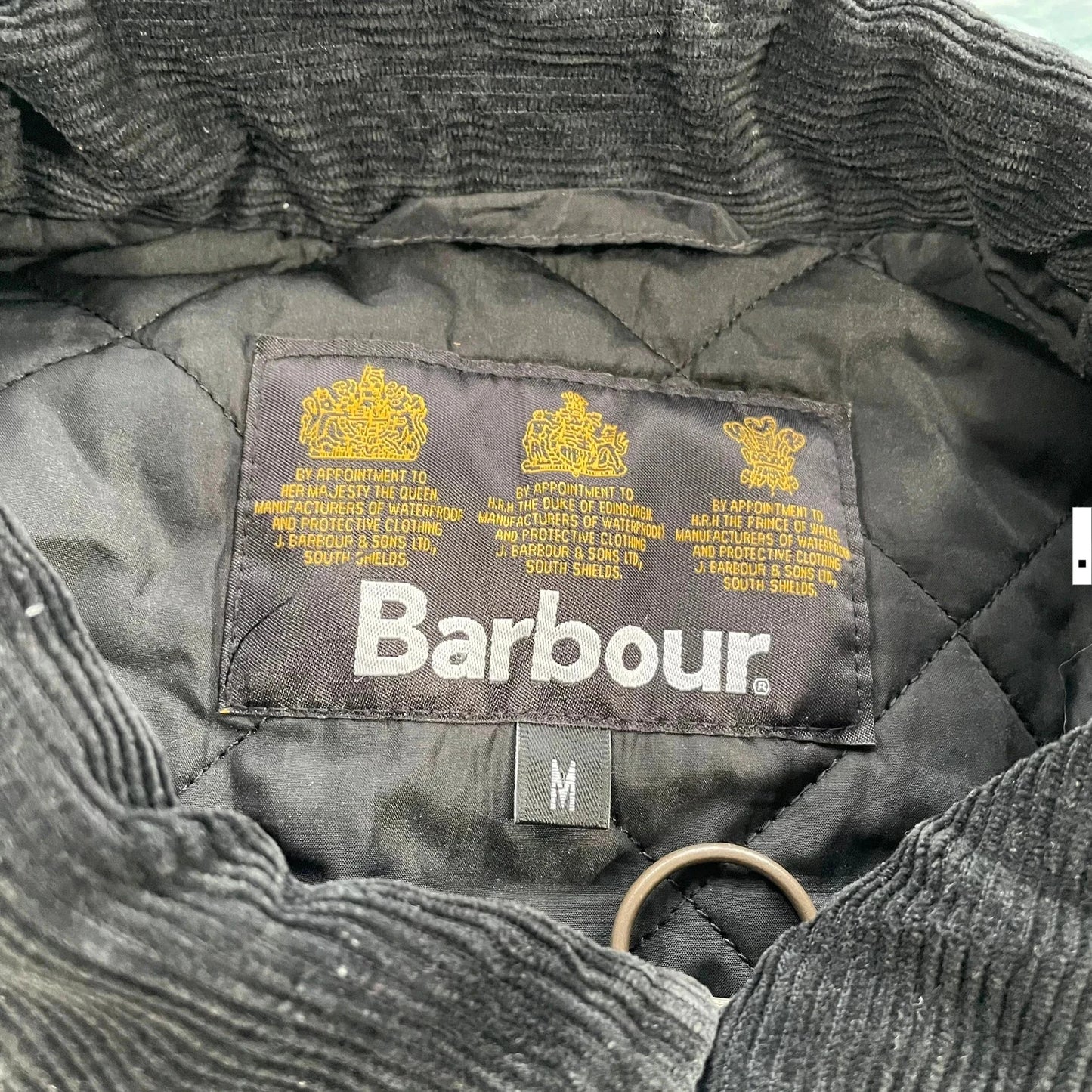 Black Barbour Quilted Jacket - Medium