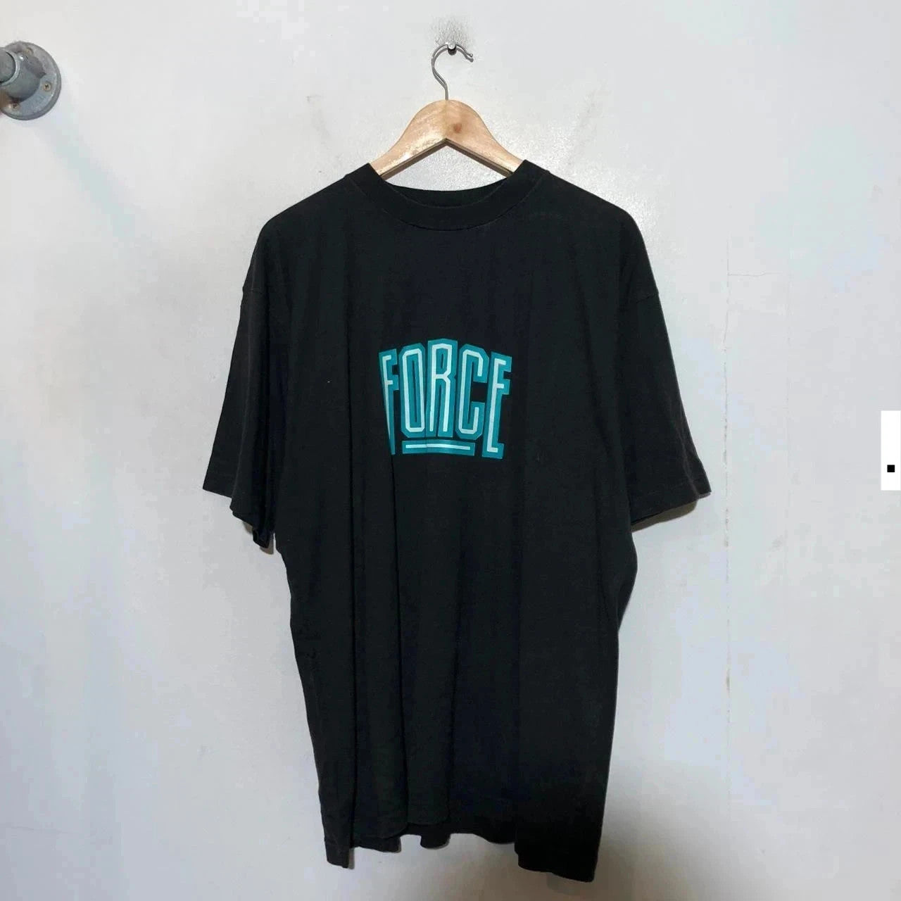 Vintage 90s Black Nike Force Baggy T Shirt - XL