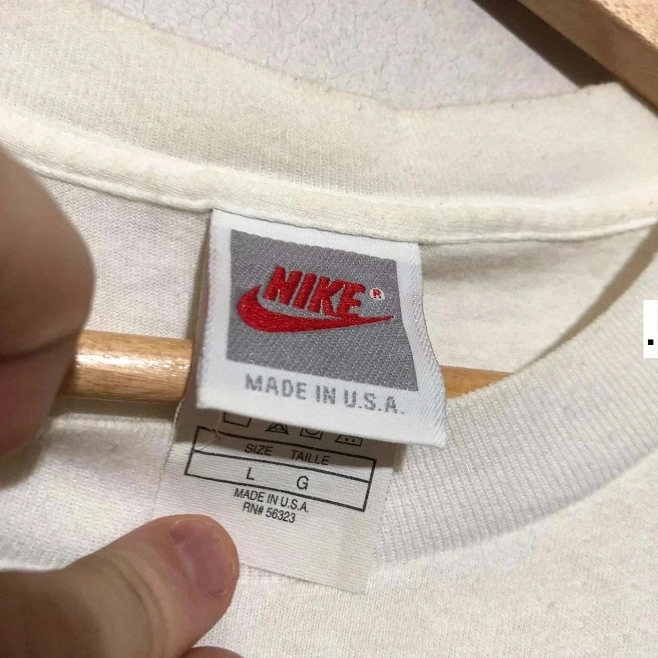 Vintage 80s Nike Graphic Print T Shirt Single Stitch - Large