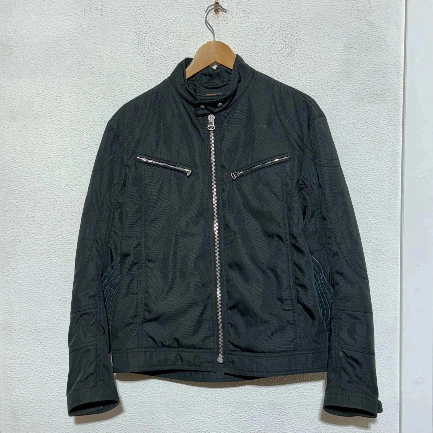 Black Hugo Boss Biker Racing Jacket - Small
