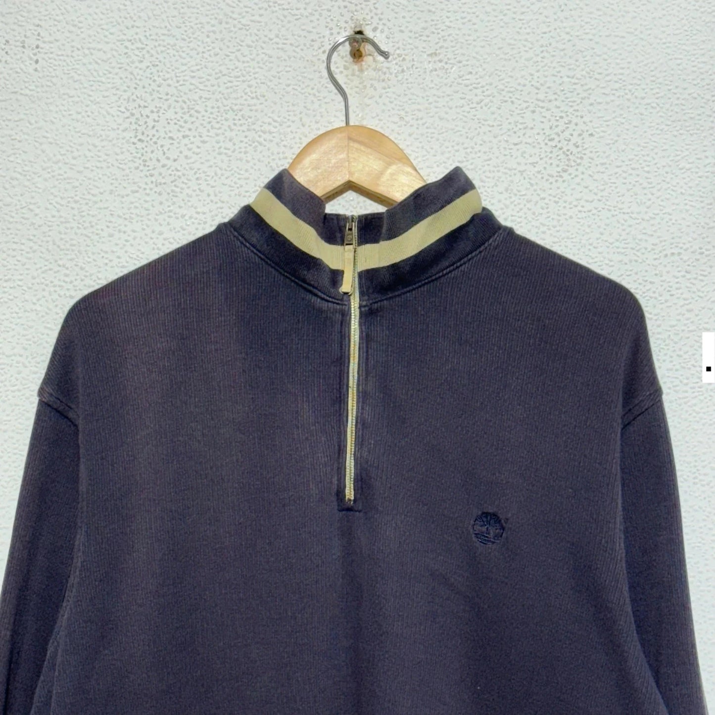 Vintage 00s Navy Timberland 1/4 Zip Sweatshirt - Large