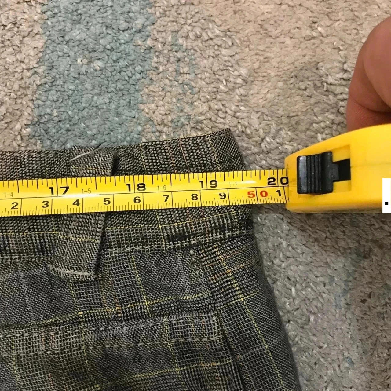 Vintage Khaki Checkered CP Company Trousers - 38W 32L