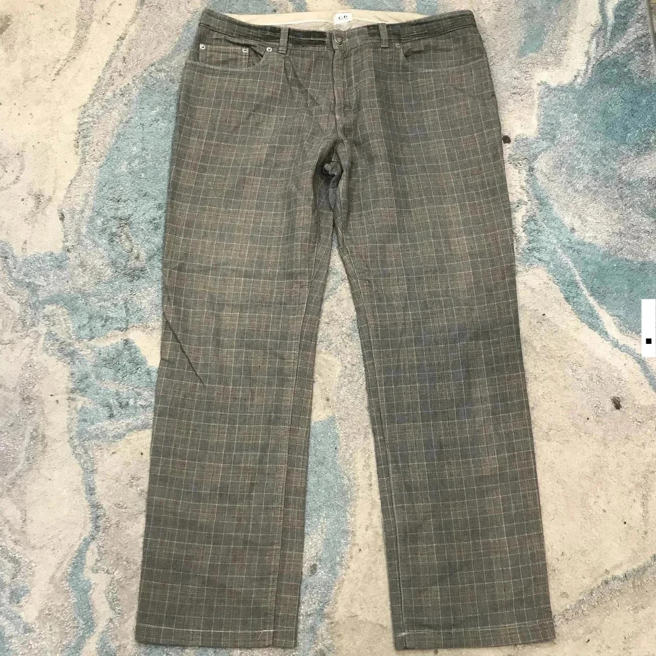 Vintage Khaki Checkered CP Company Trousers - 38W 32L