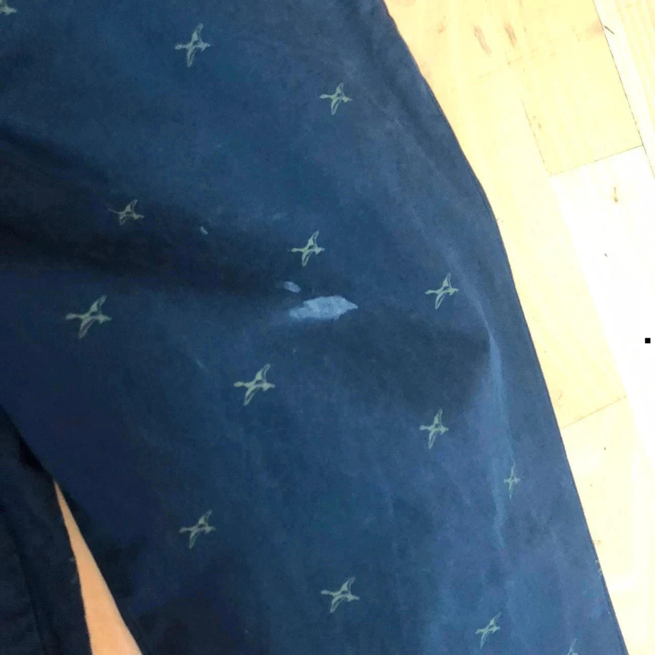 Navy Patterned Carhartt Chino Trousers Cane Pants - 34W 32L