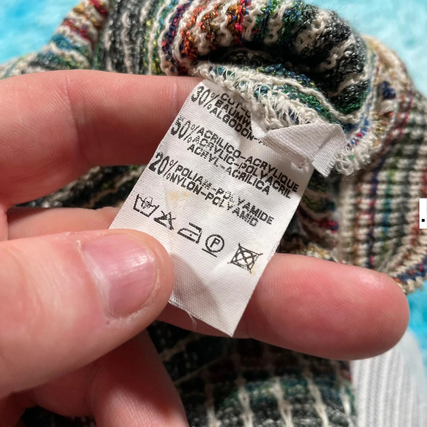 Vintage 90s Italian Funky Knitted Jumper - Large