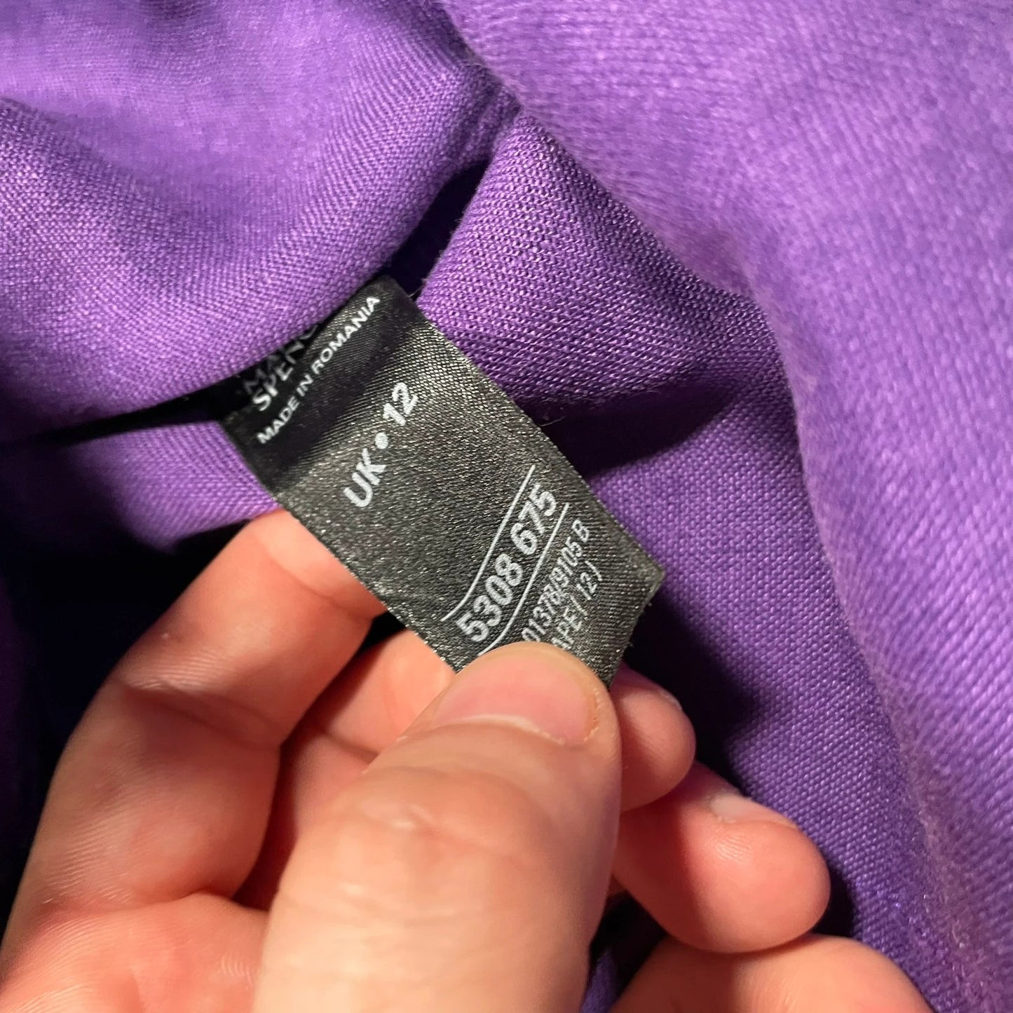 Vintage 00s Purple Vest Top M&S - Size 12