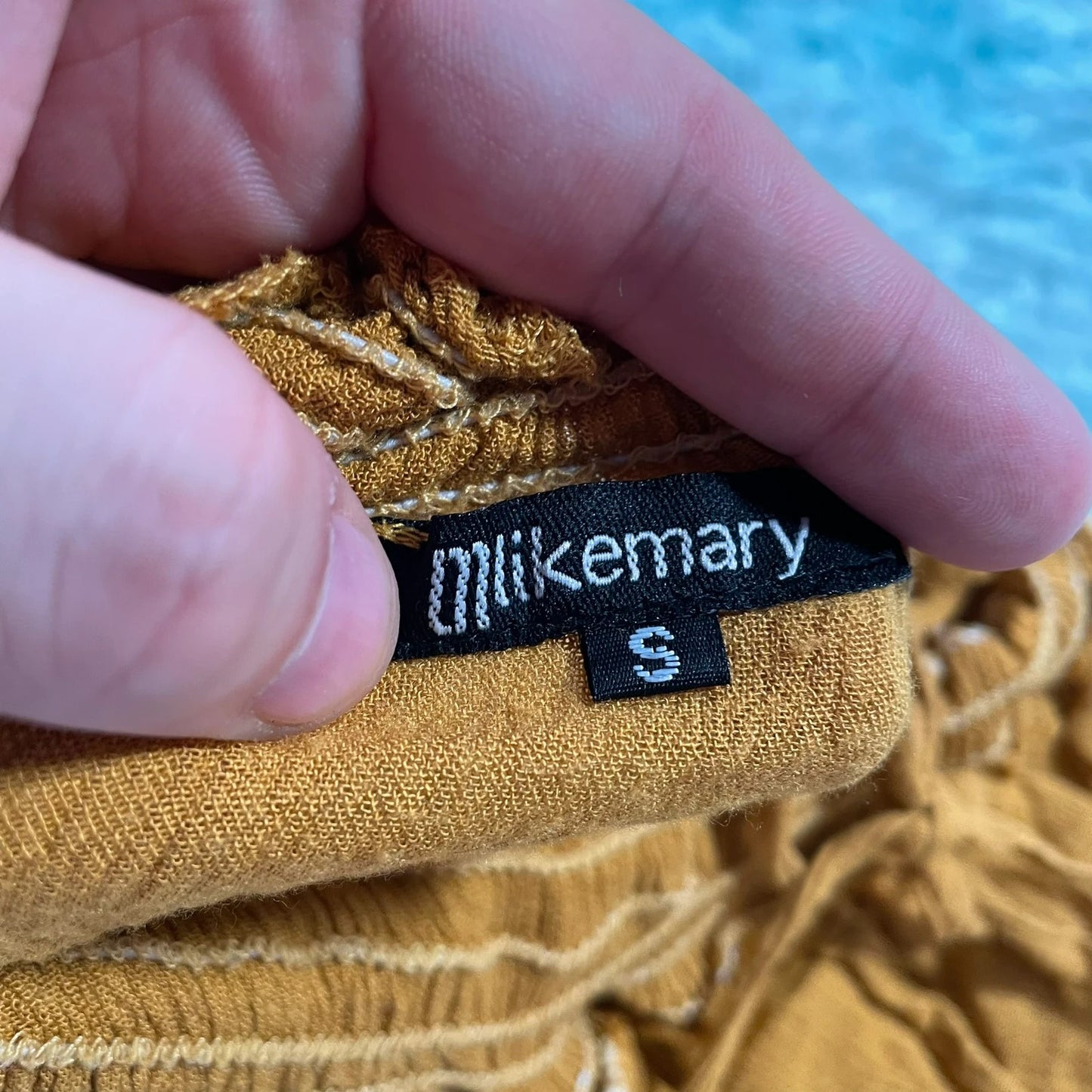 Vintage Mustard Summer Dress - Small