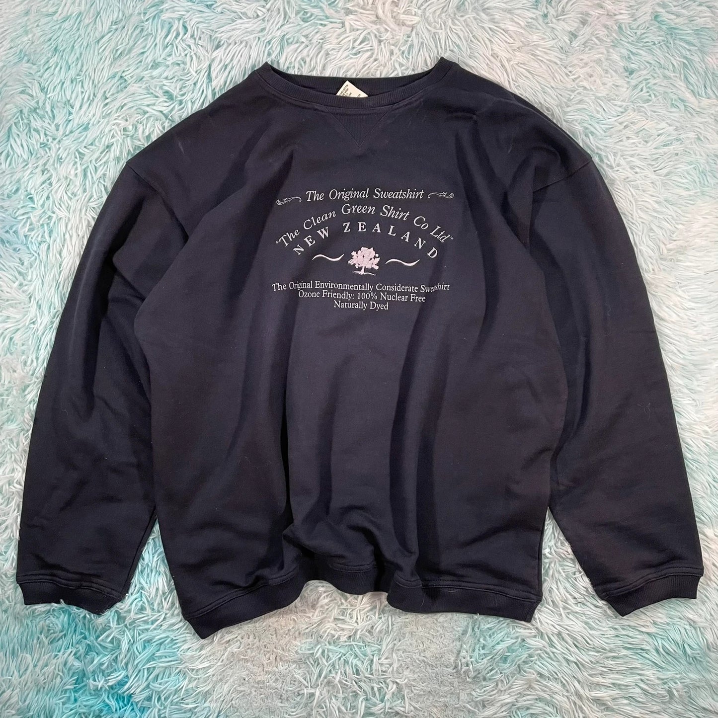 Navy Clean Green Shirt Company Sweatshirt - XL