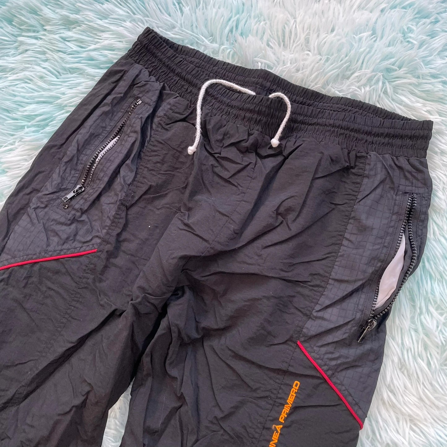 Vintage 90s Black Tracksuit Bottoms - Large