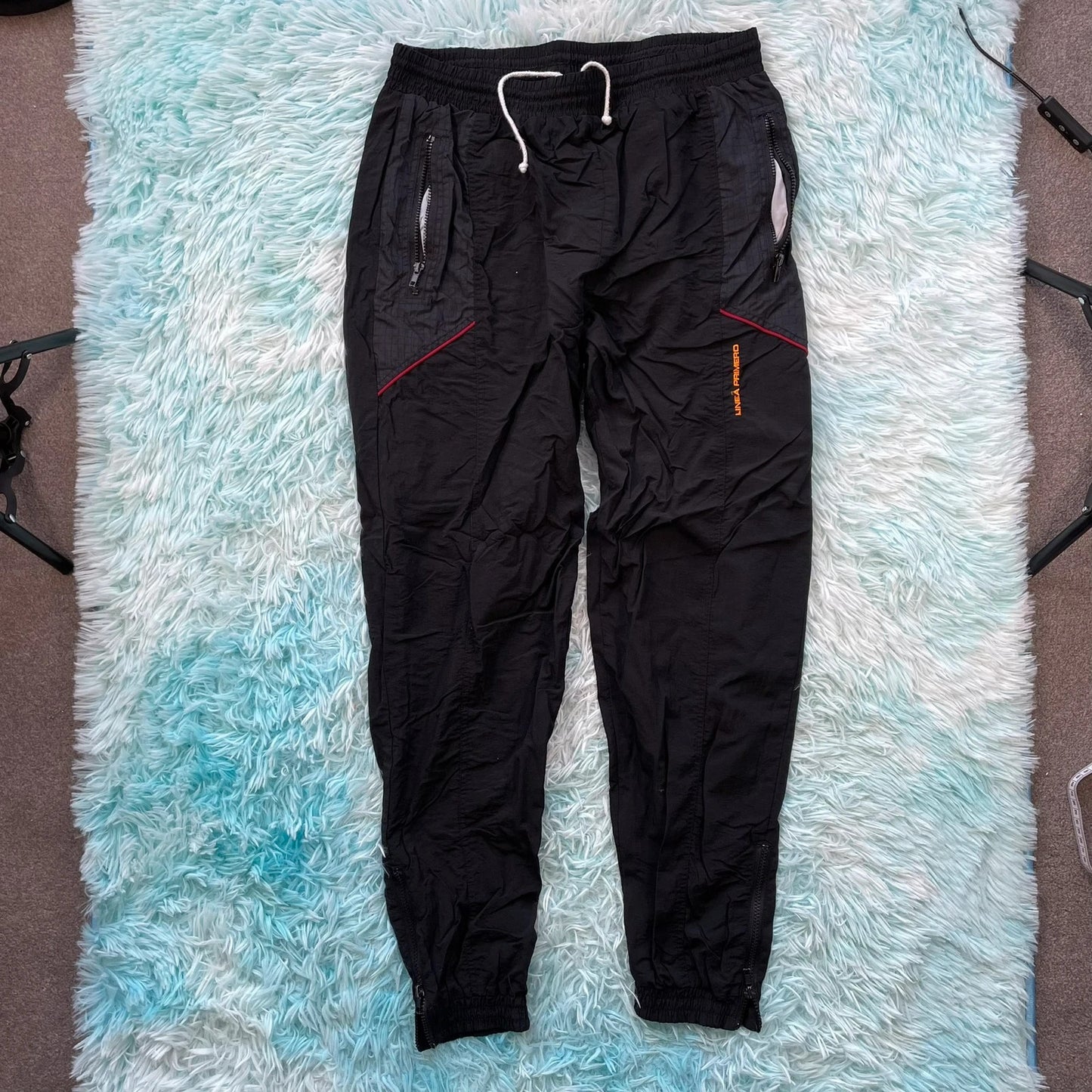 Vintage 90s Black Tracksuit Bottoms - Large