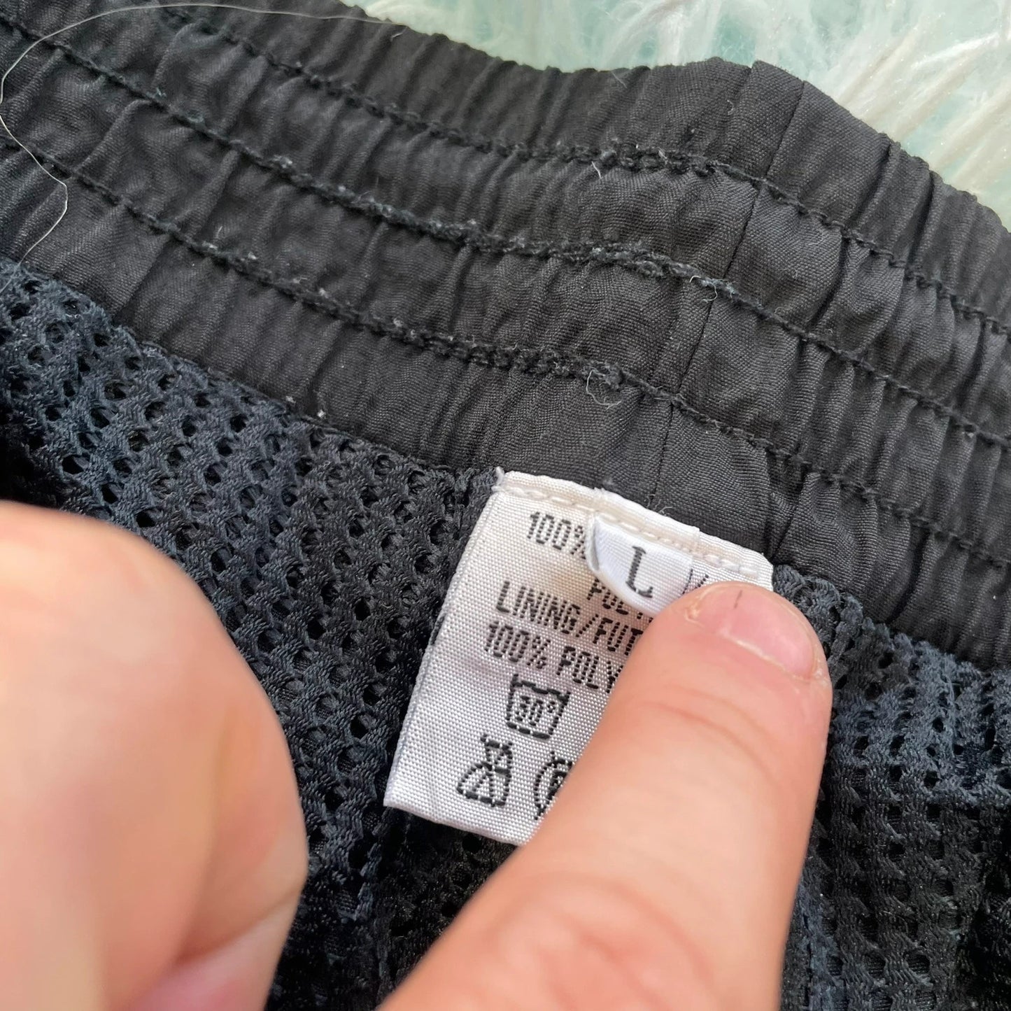 Vintage 90s Black Tracksuit Bottoms - Large